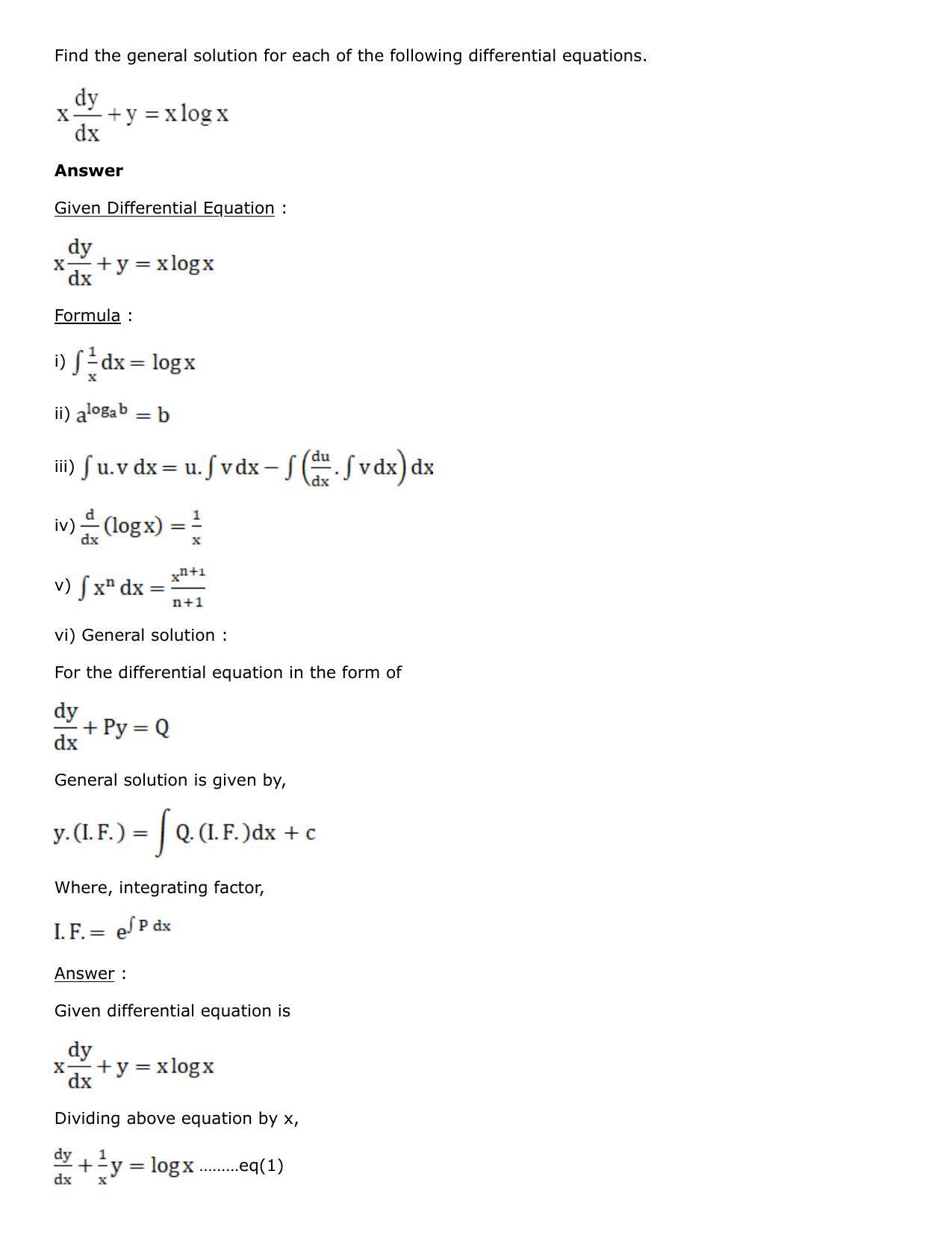 Chapter 21: Linear Differential Equations Solutions: RS Aggarwal Class 12 Solutions - Page 32