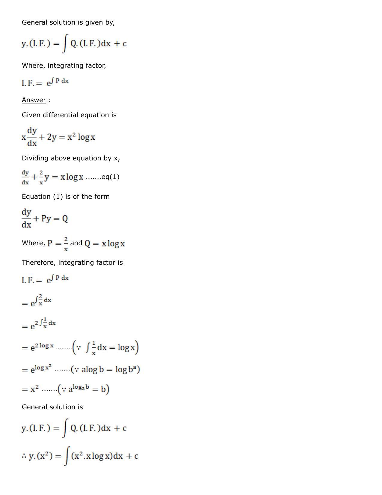 Chapter 21: Linear Differential Equations Solutions: RS Aggarwal Class 12 Solutions - Page 35