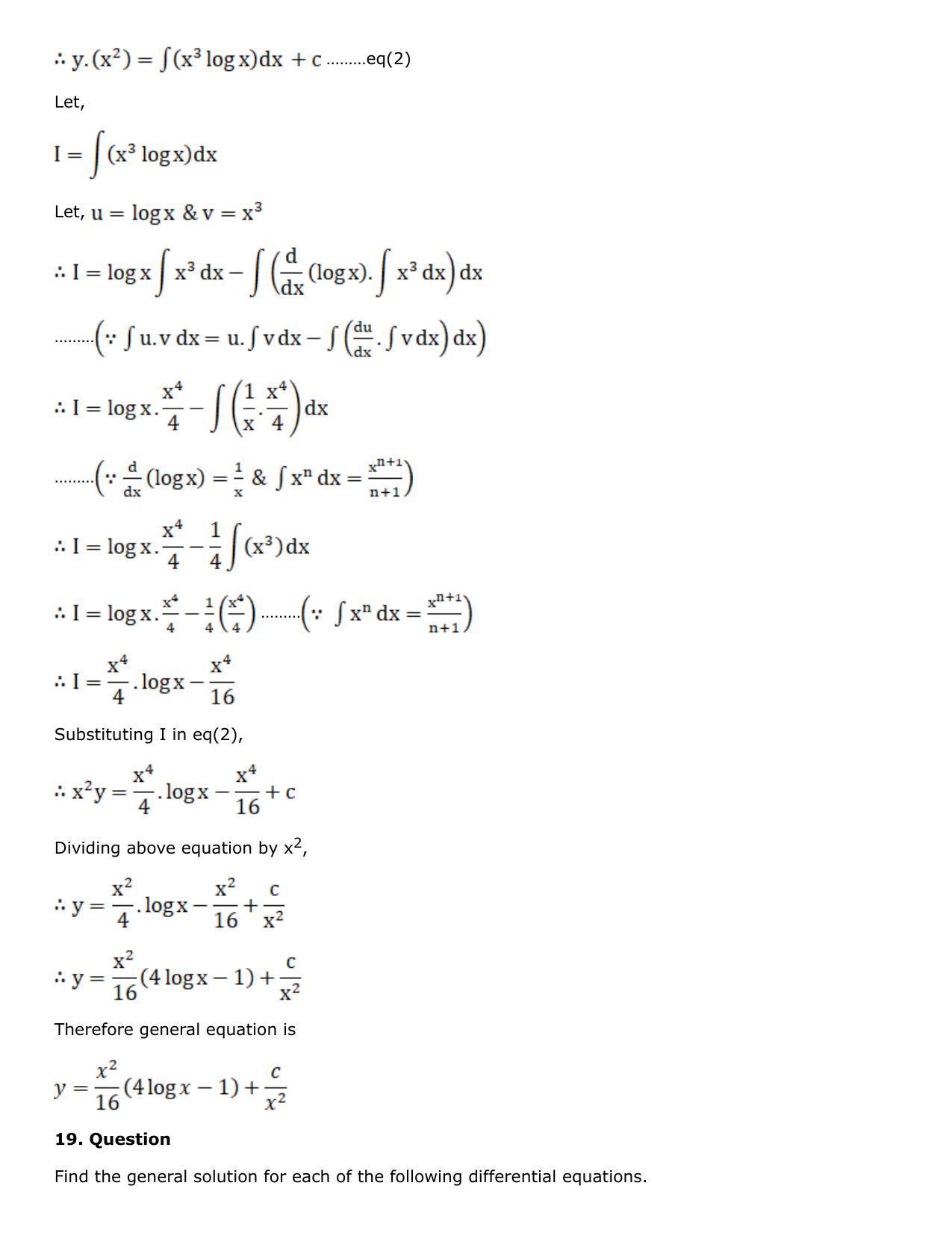 Chapter 21: Linear Differential Equations Solutions: RS Aggarwal Class 12 Solutions - Page 36