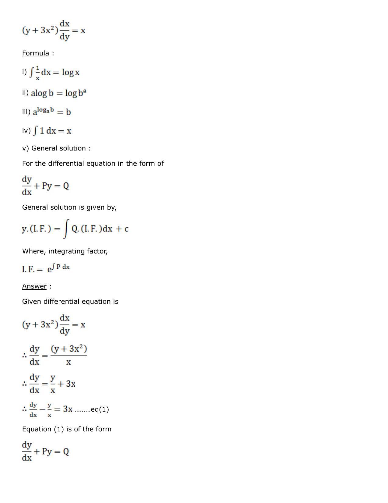 Chapter 21: Linear Differential Equations Solutions: RS Aggarwal Class 12 Solutions - Page 41