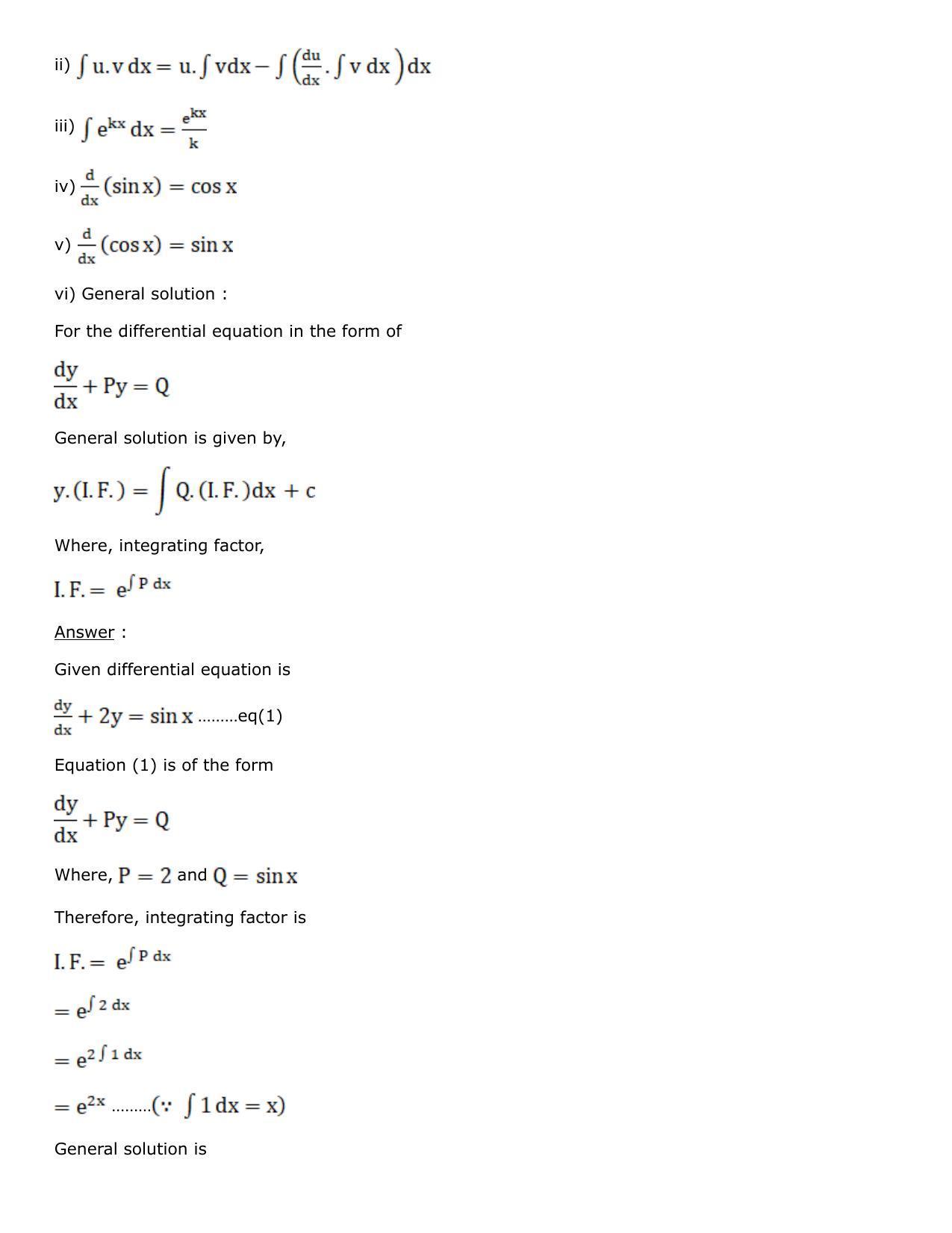 Chapter 21: Linear Differential Equations Solutions: RS Aggarwal Class 12 Solutions - Page 47