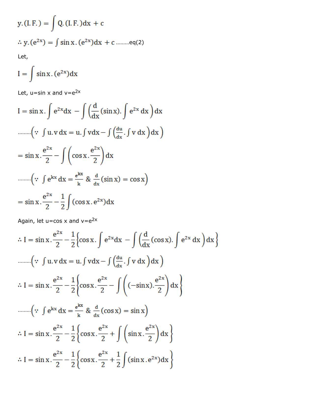 Chapter 21: Linear Differential Equations Solutions: RS Aggarwal Class 12 Solutions - Page 48