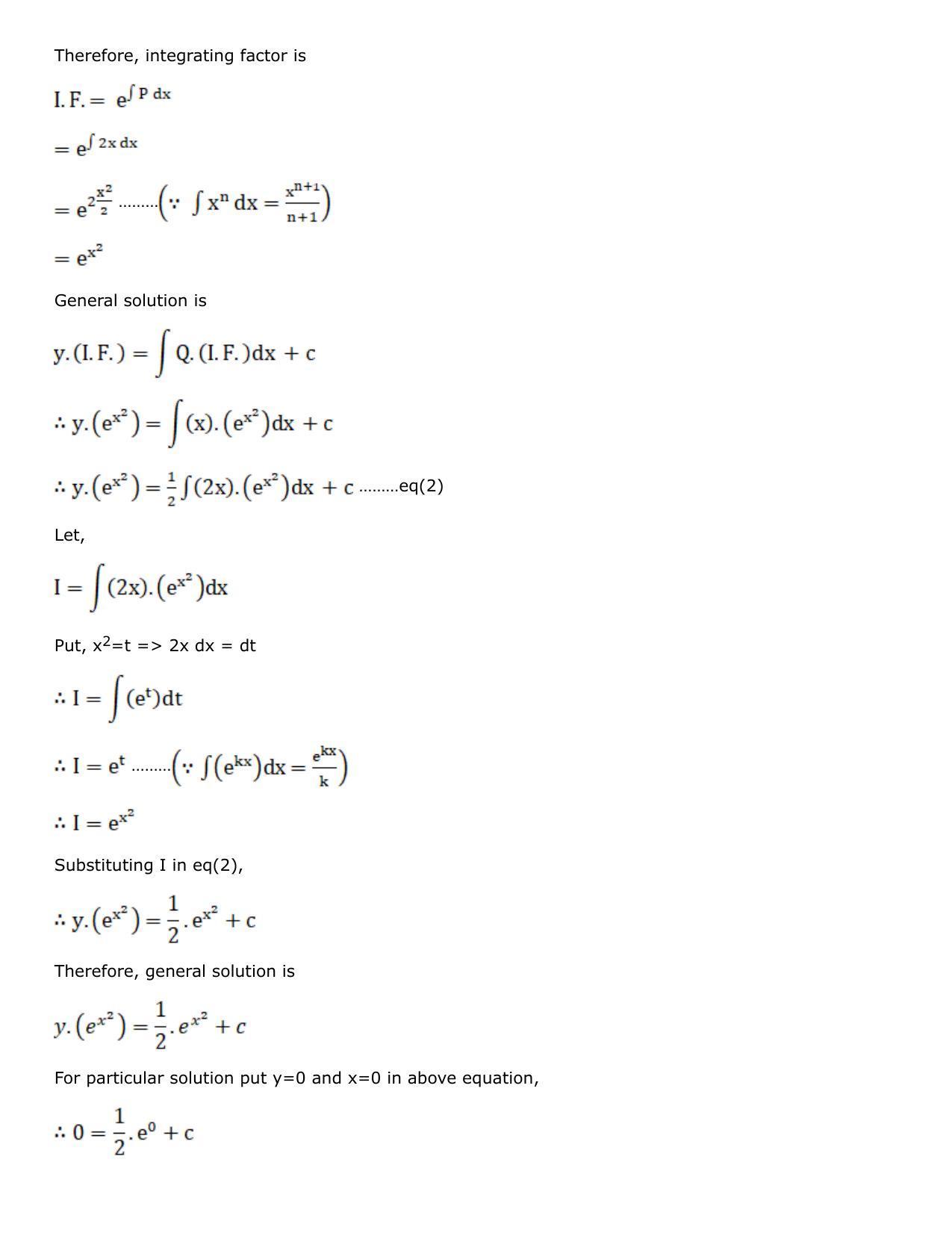 Chapter 21: Linear Differential Equations Solutions: RS Aggarwal Class 12 Solutions - Page 75