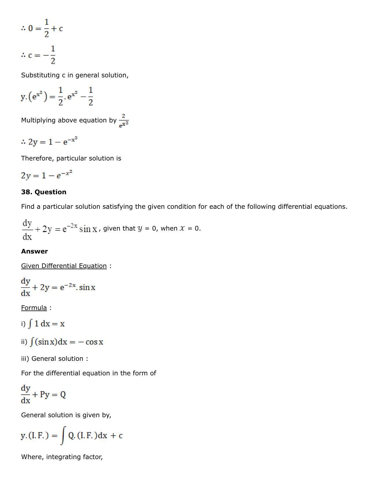 Chapter 21: Linear Differential Equations Solutions: RS Aggarwal Class 12 Solutions - Page 76