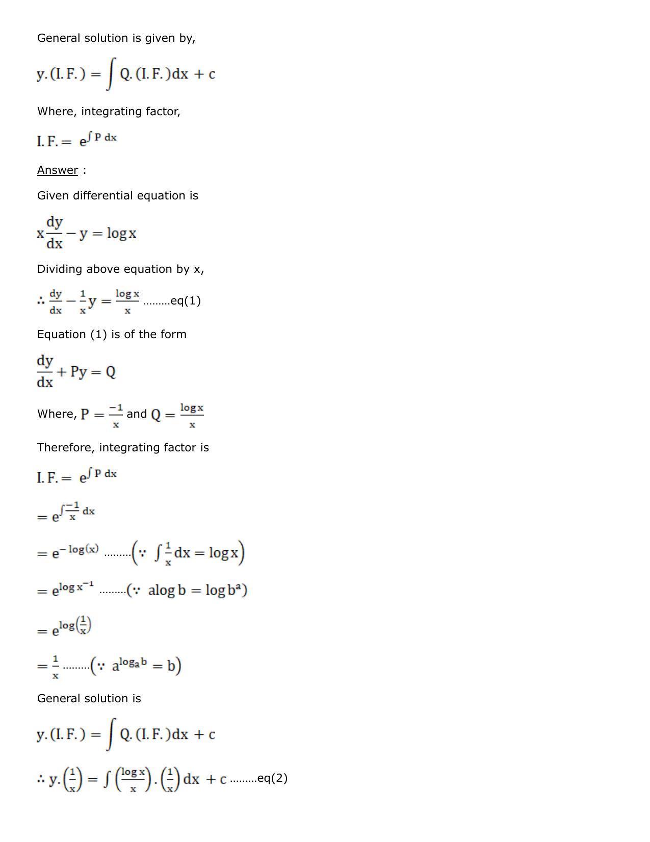Chapter 21: Linear Differential Equations Solutions: RS Aggarwal Class 12 Solutions - Page 81