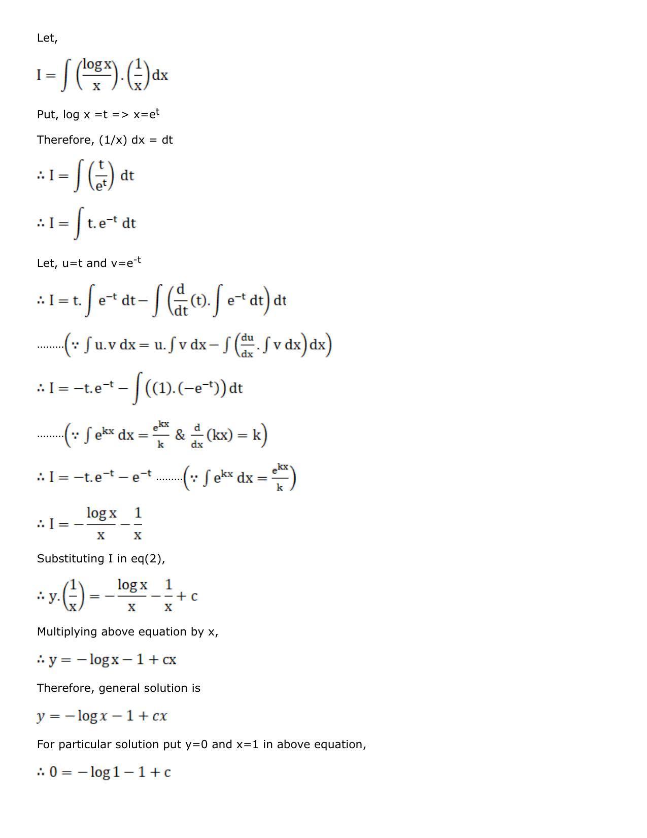 Chapter 21: Linear Differential Equations Solutions: RS Aggarwal Class 12 Solutions - Page 82