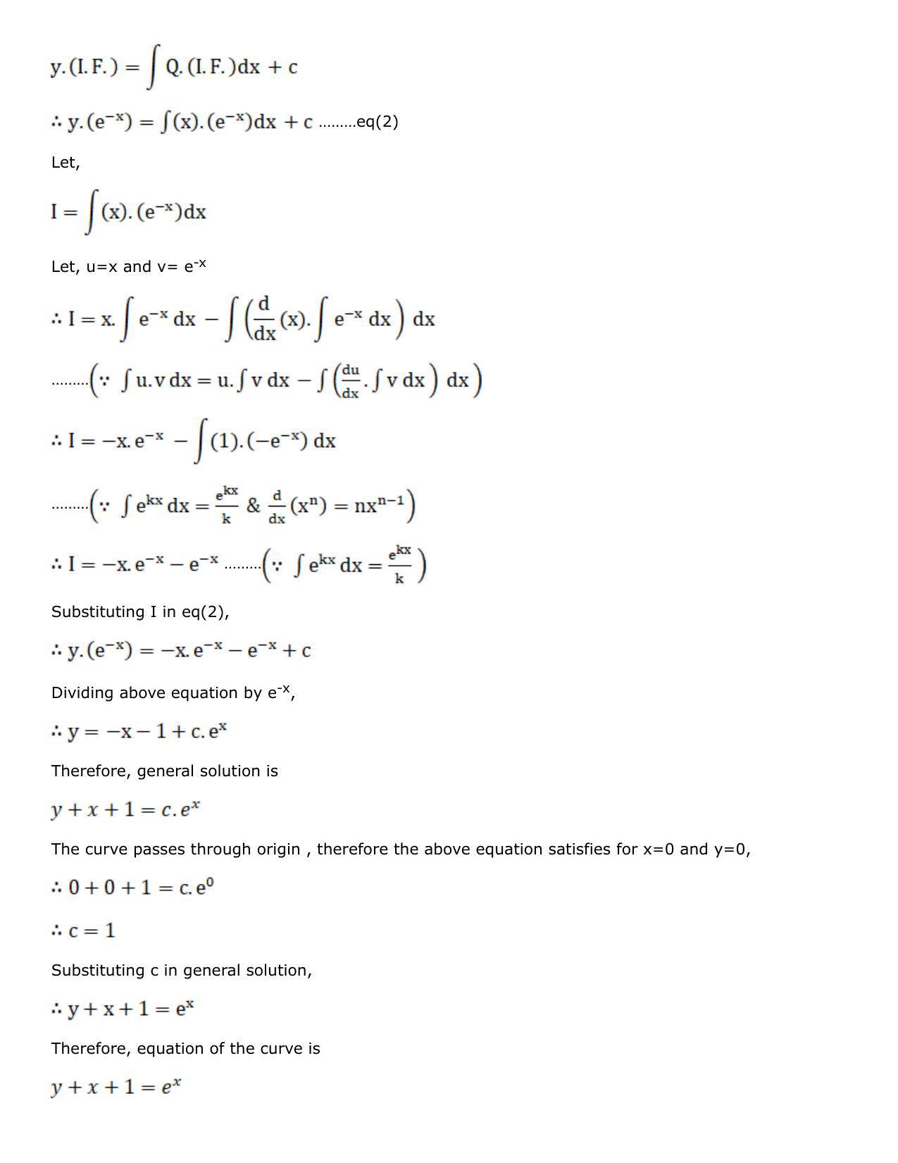 Chapter 21: Linear Differential Equations Solutions: RS Aggarwal Class 12 Solutions - Page 87