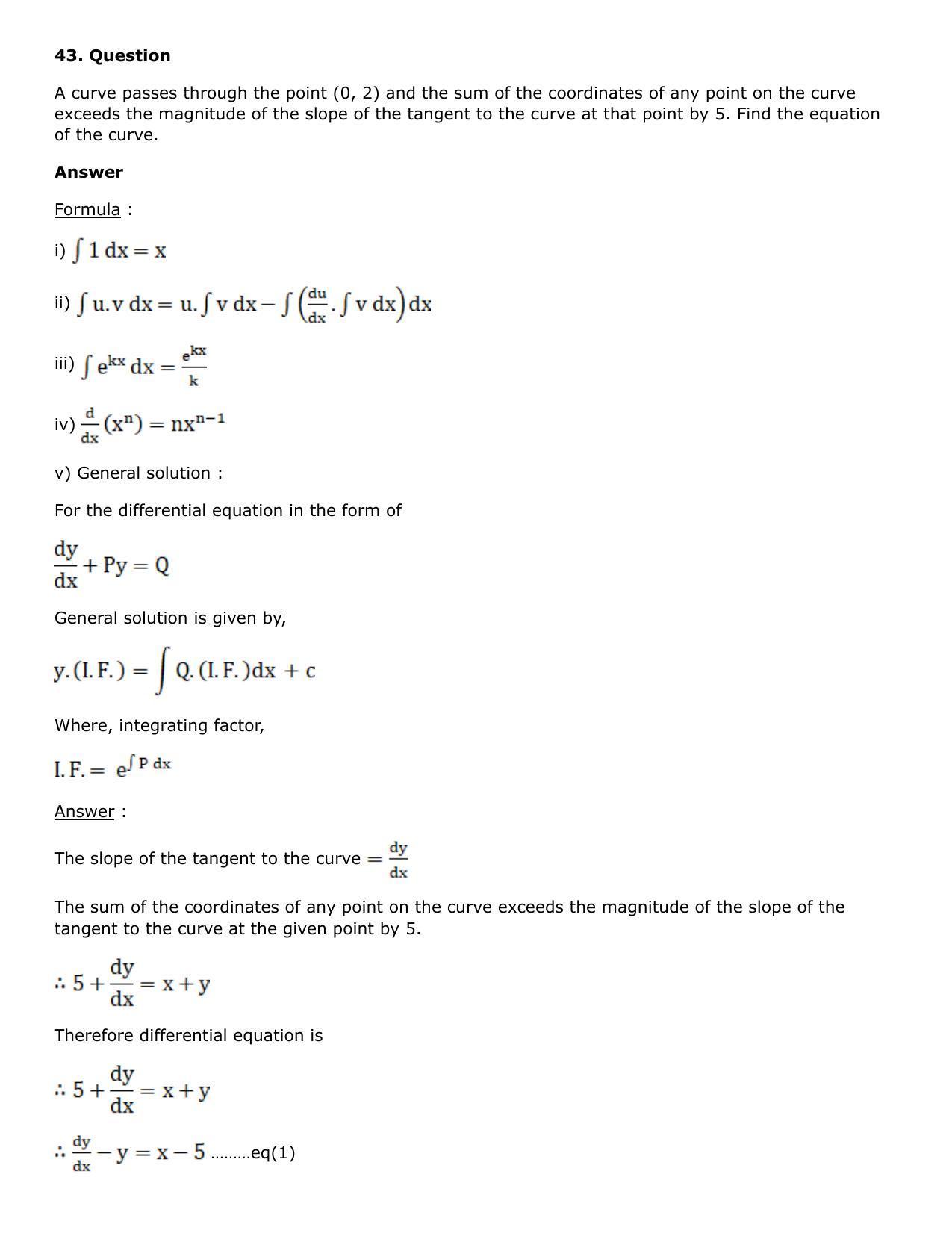 Chapter 21: Linear Differential Equations Solutions: RS Aggarwal Class 12 Solutions - Page 88