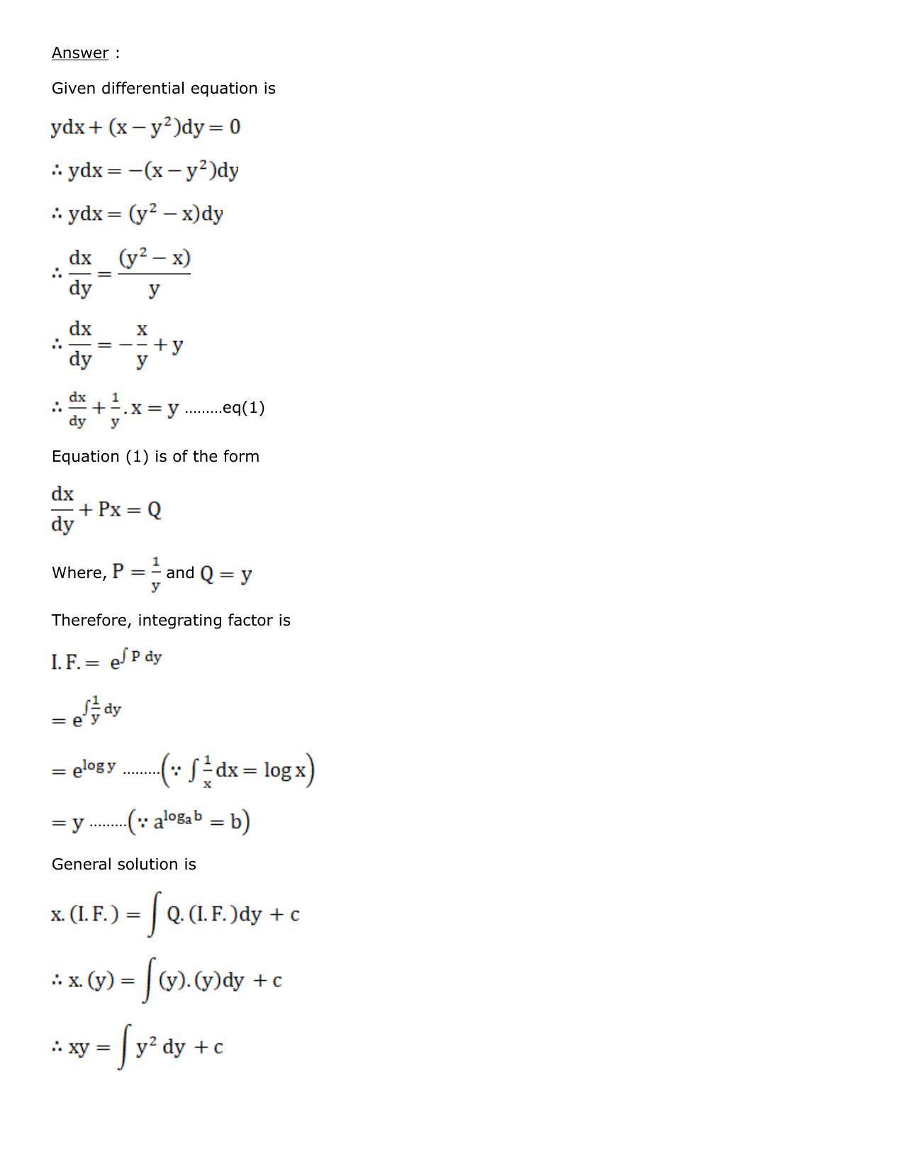 Chapter 21: Linear Differential Equations Solutions: RS Aggarwal Class 12 Solutions - Page 93
