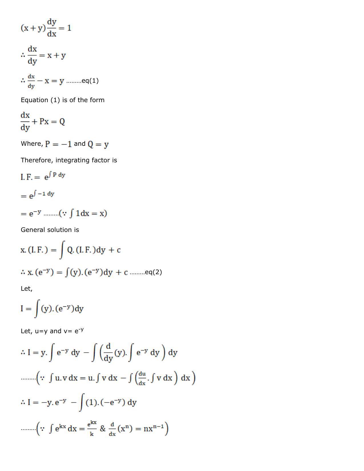 Chapter 21: Linear Differential Equations Solutions: RS Aggarwal Class 12 Solutions - Page 99