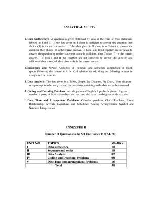 AP ECET ANALYTICAL ABILITY Syllabus