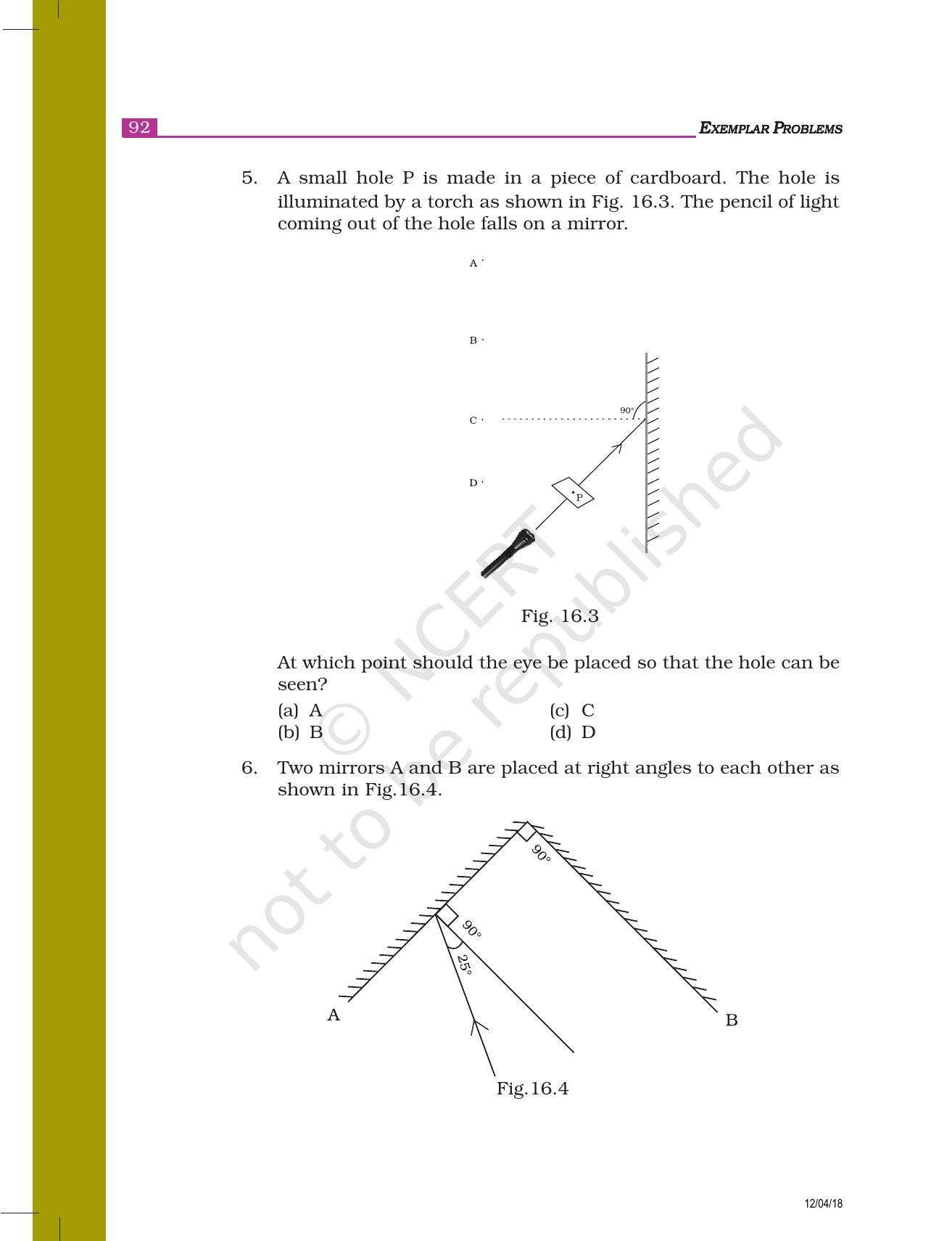 NCERT Exemplar Book for Class 8 Science: Chapter 16- Light - Page 3