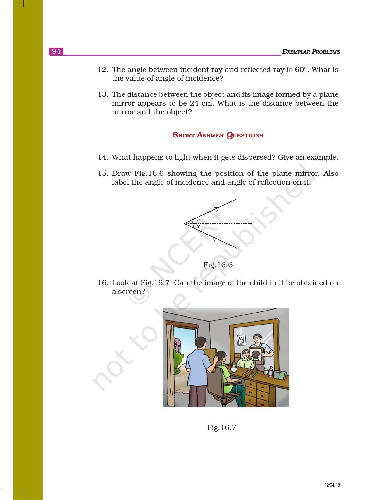NCERT Exemplar Book for Class 8 Science: Chapter 16- Light - Page 5