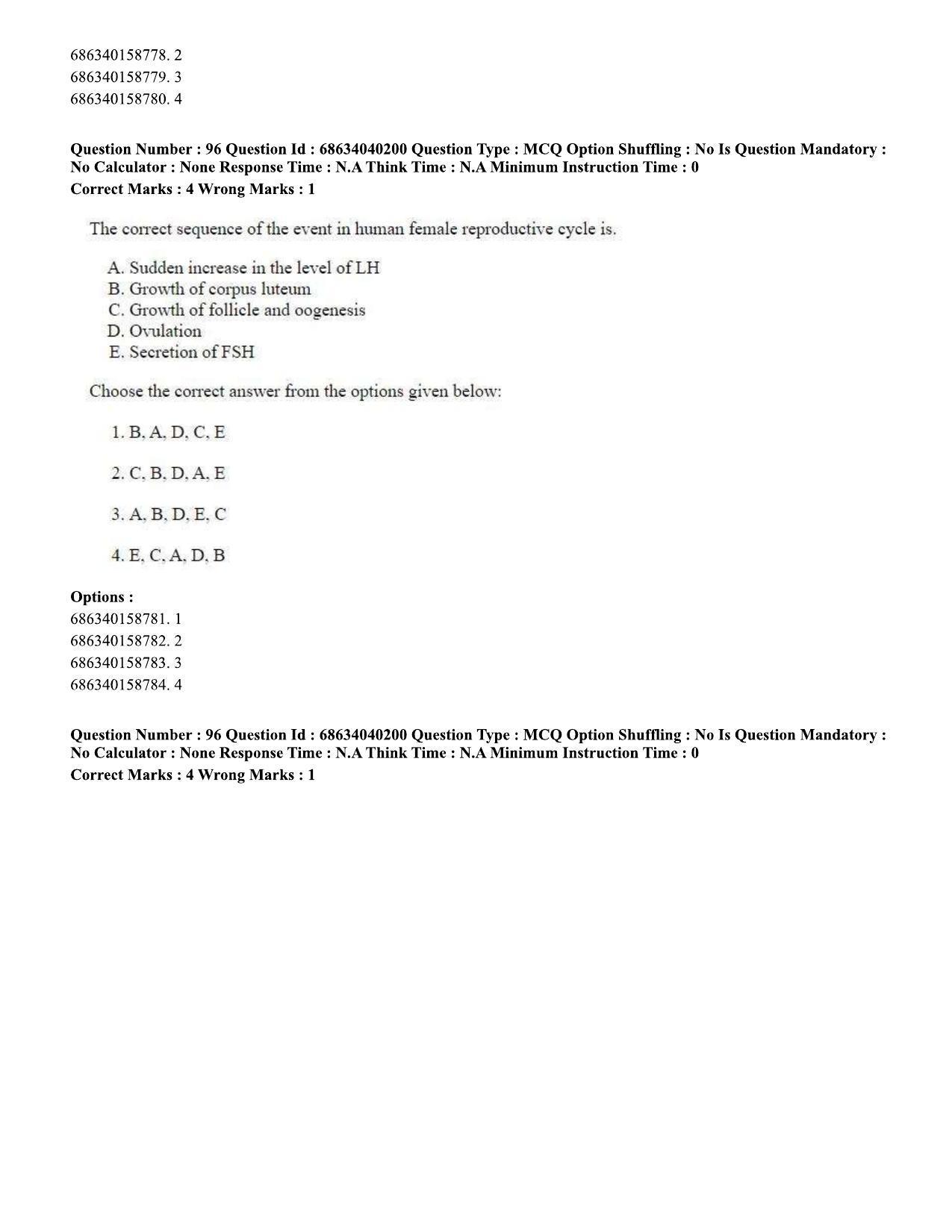 CUET PG 2023: SCQP20 – Medical Laboratory Technology (Hin) - Shift 3 (25-06-2023) Question Paper - Page 95