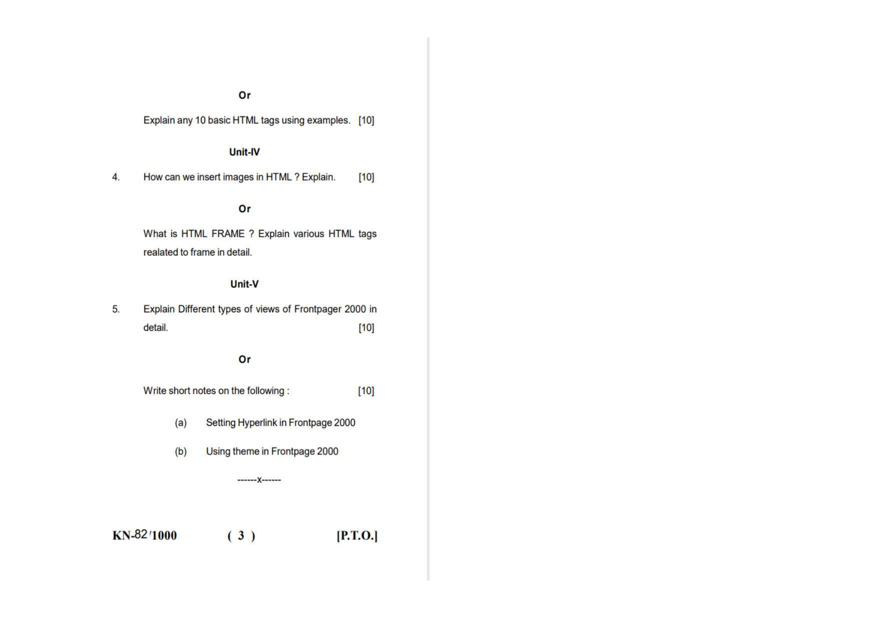 Sarguja University Question Paper - 2022 :   B.A. Part Two (10+2+3) 3 Y DC Computer Applications Paper I - Page 2