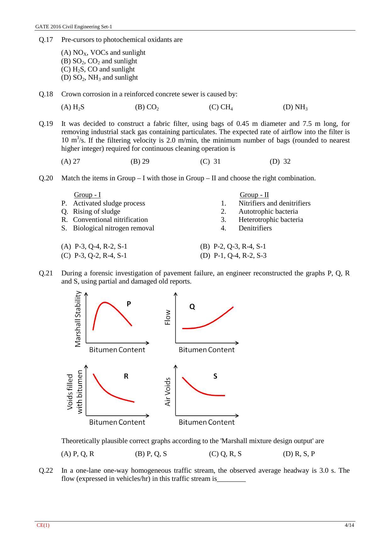 GATE 2016 Civil Engineering (CE) Question Paper with Answer Key - Page 7