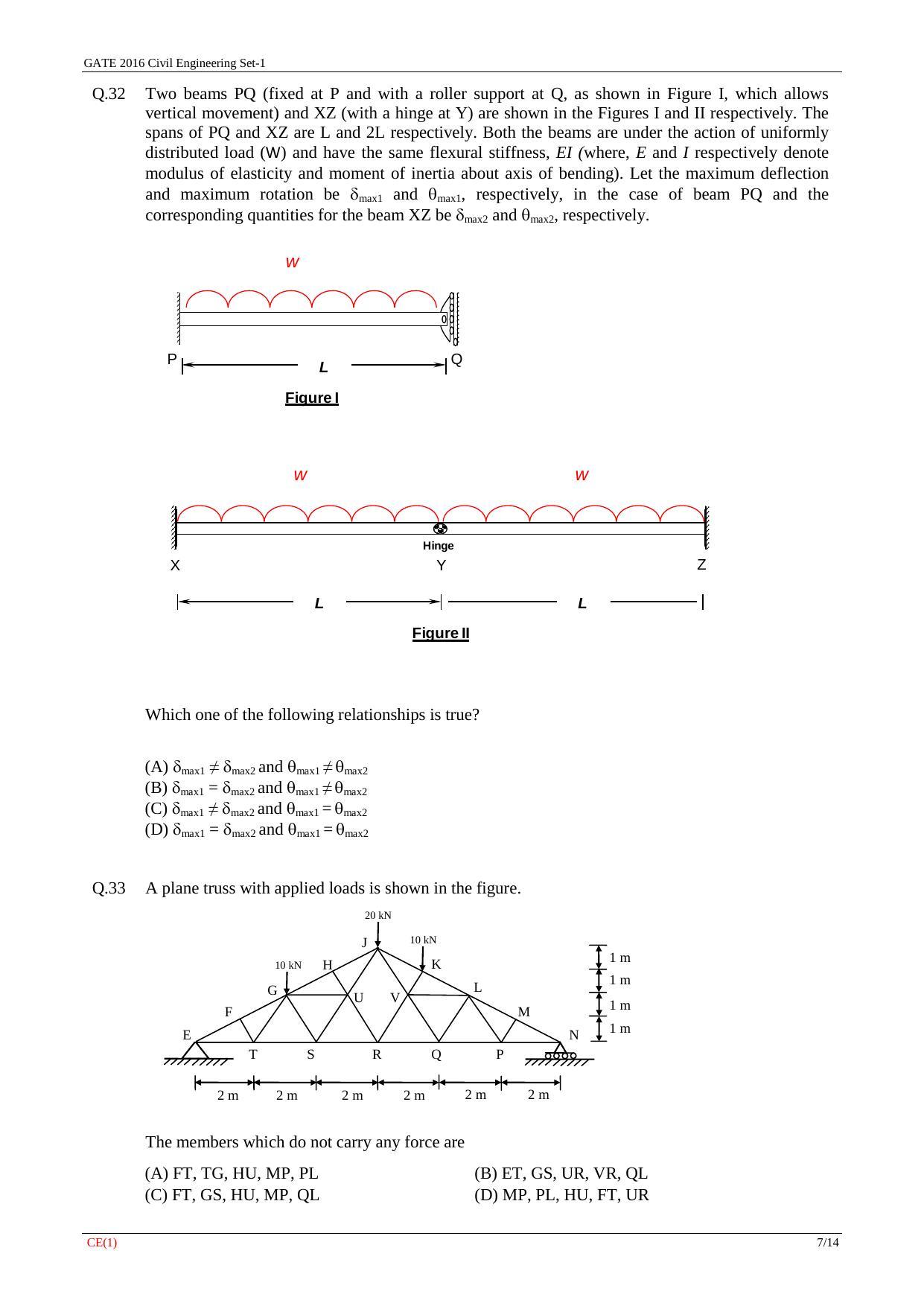 GATE 2016 Civil Engineering (CE) Question Paper with Answer Key - Page 10