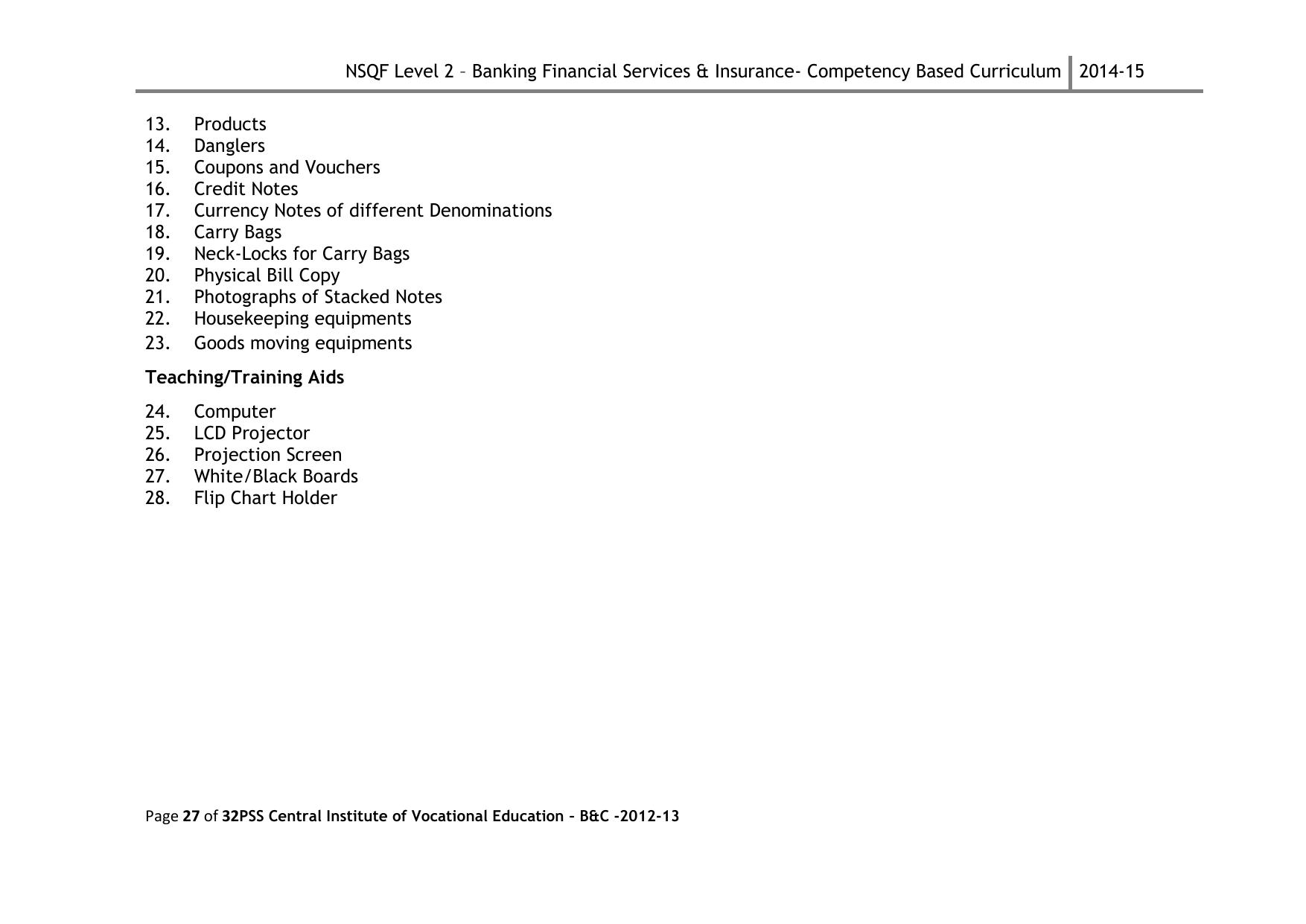 Maharashtra SSC Banking and Financial Operations Syllabus - Page 30
