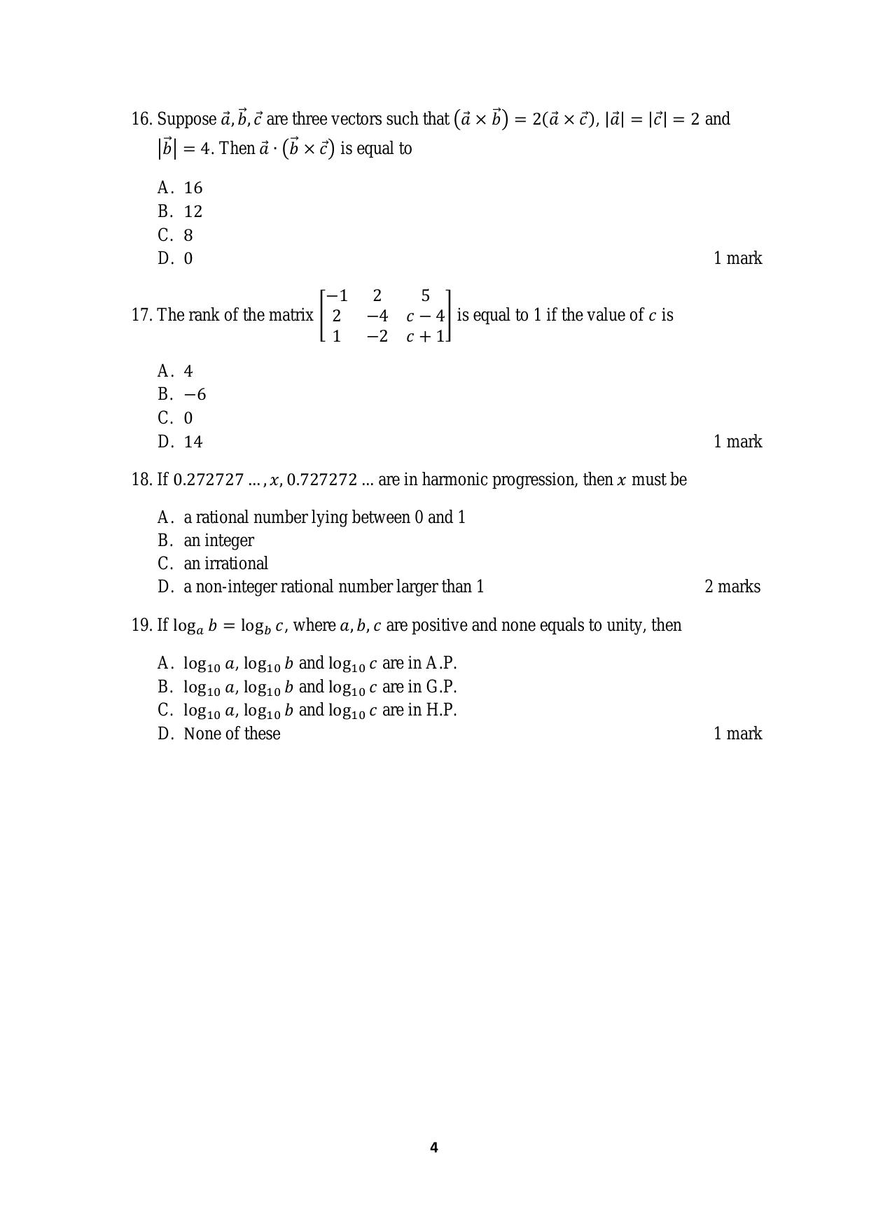 ACET September 2019 Question Papers - Page 4