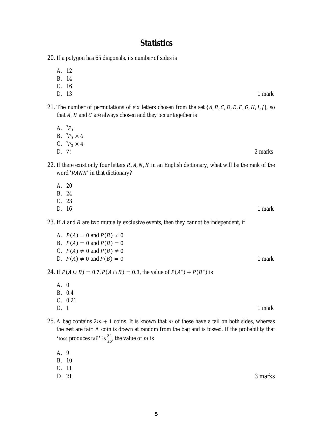 ACET September 2019 Question Papers - Page 5