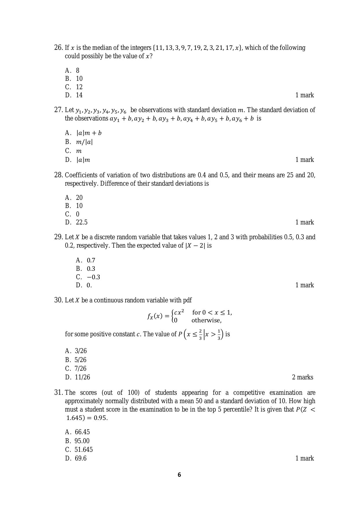 ACET September 2019 Question Papers - Page 6