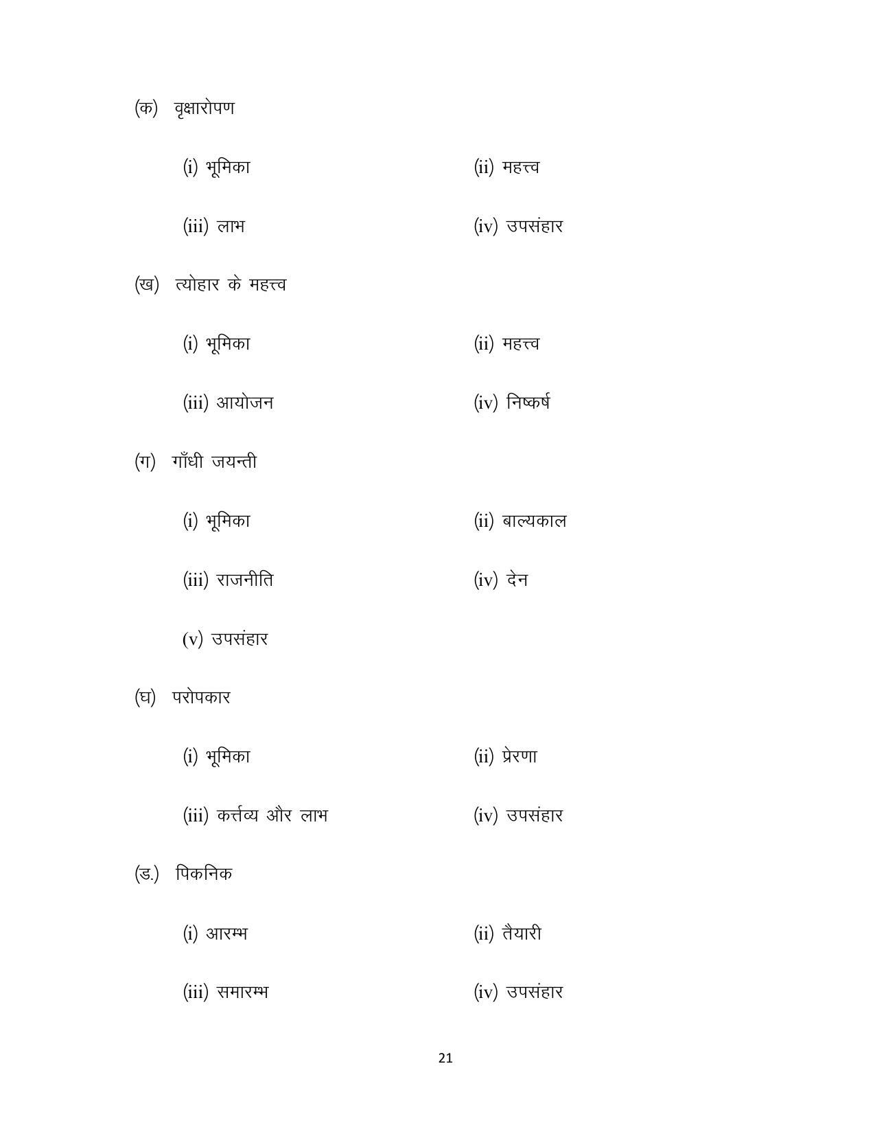 Bihar Board 10th Hindi Second Language Model Paper - Page 21