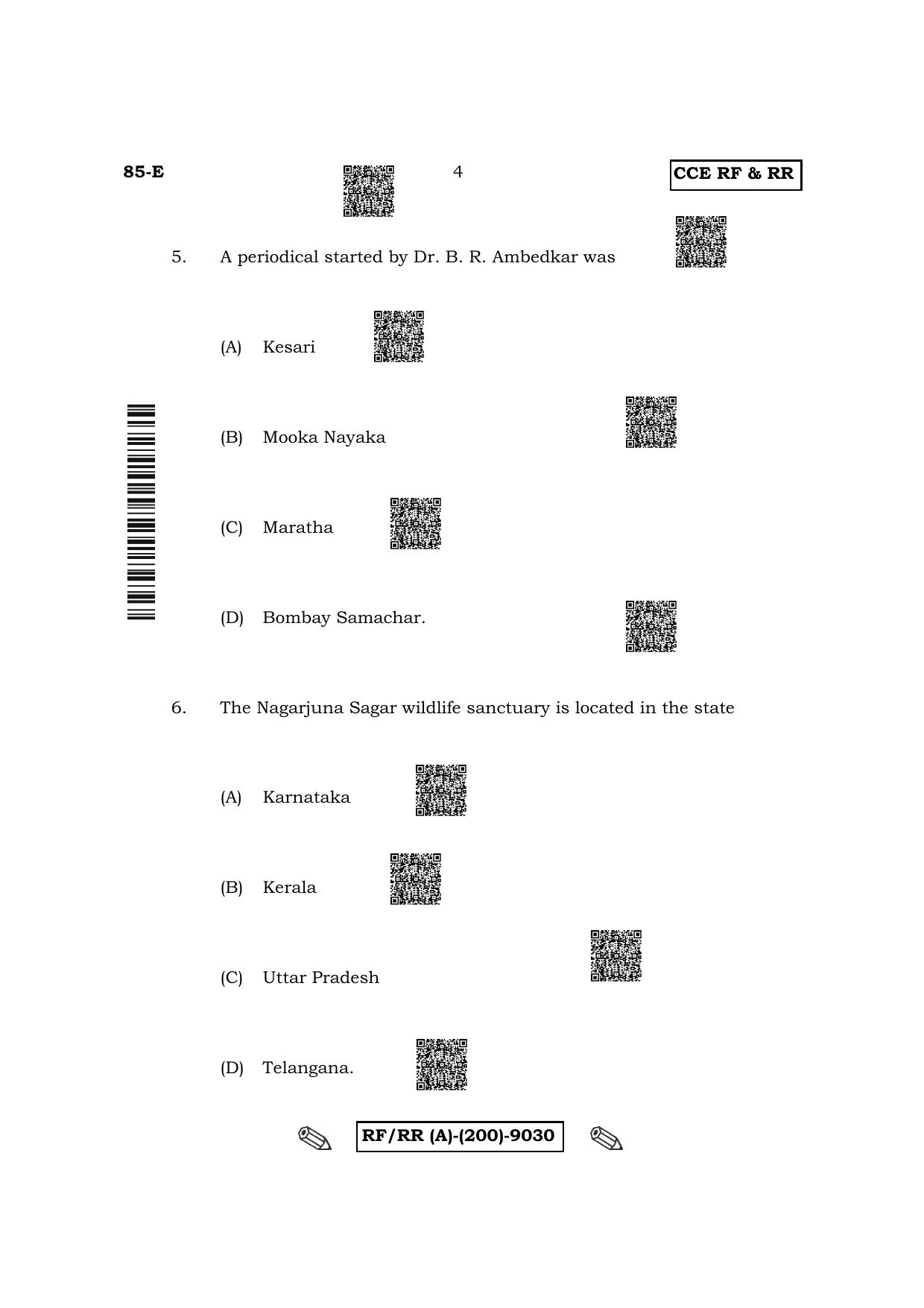 Karnataka SSLC Social Science - English Medium Question Paper 2022 (A Version) - Page 4