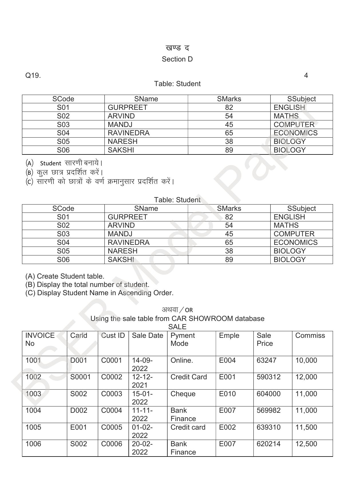 RBSE 2024 Sr Secondary (Arts) Model Question Paper - Page 22