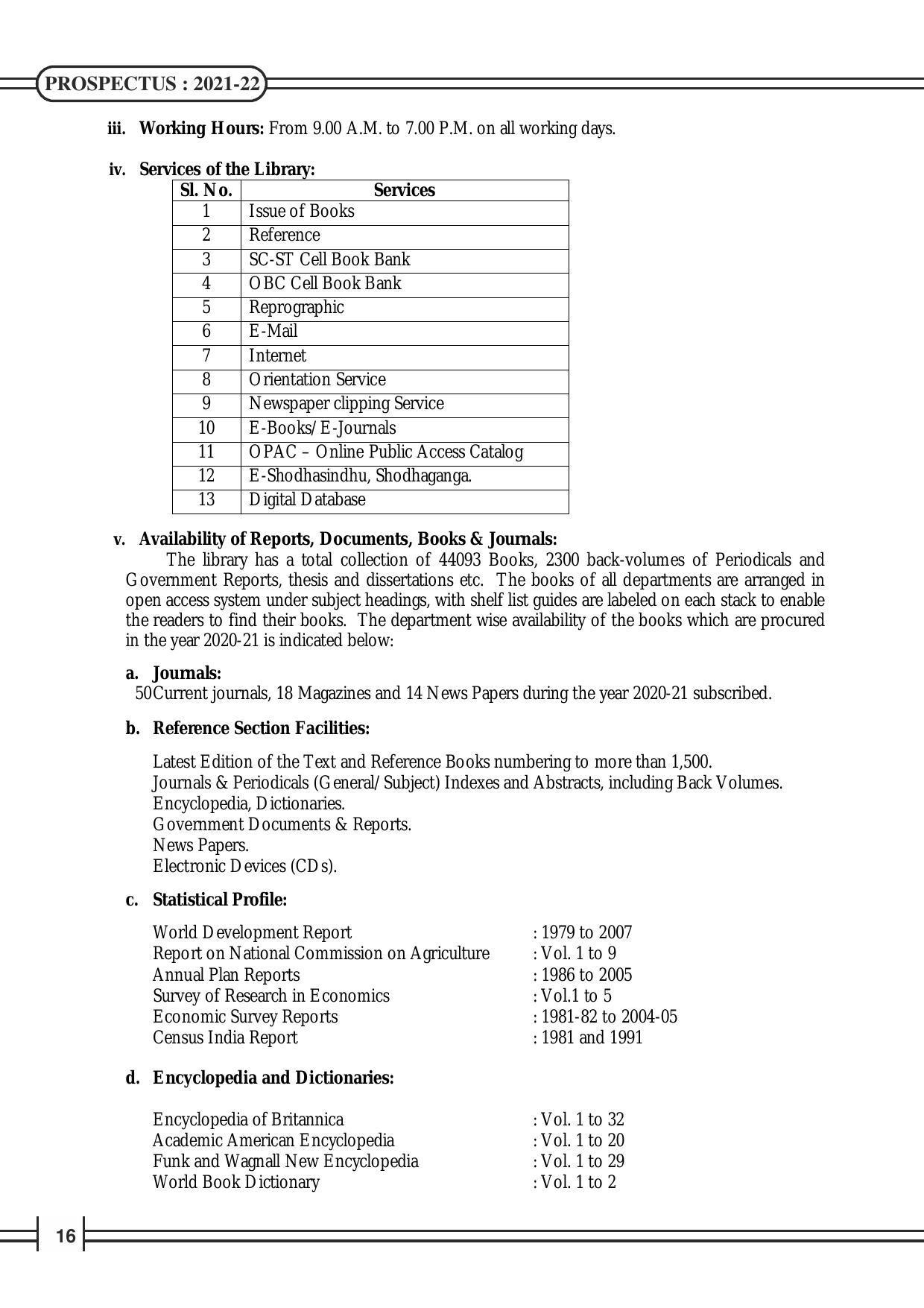 Davangere University, Davangere Admission Brochure 2021-22 - Page 18