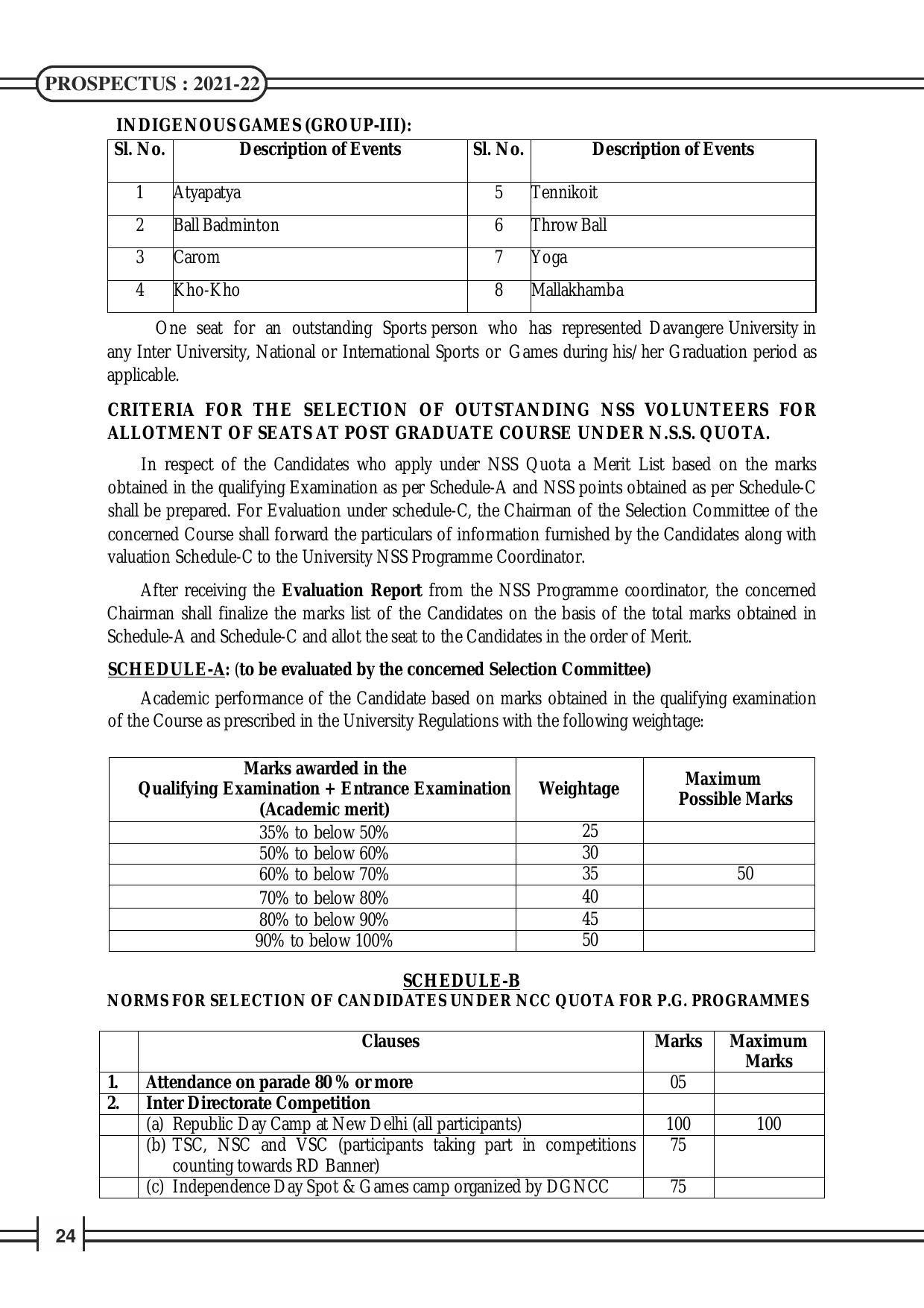 Davangere University, Davangere Admission Brochure 2021-22 - Page 26