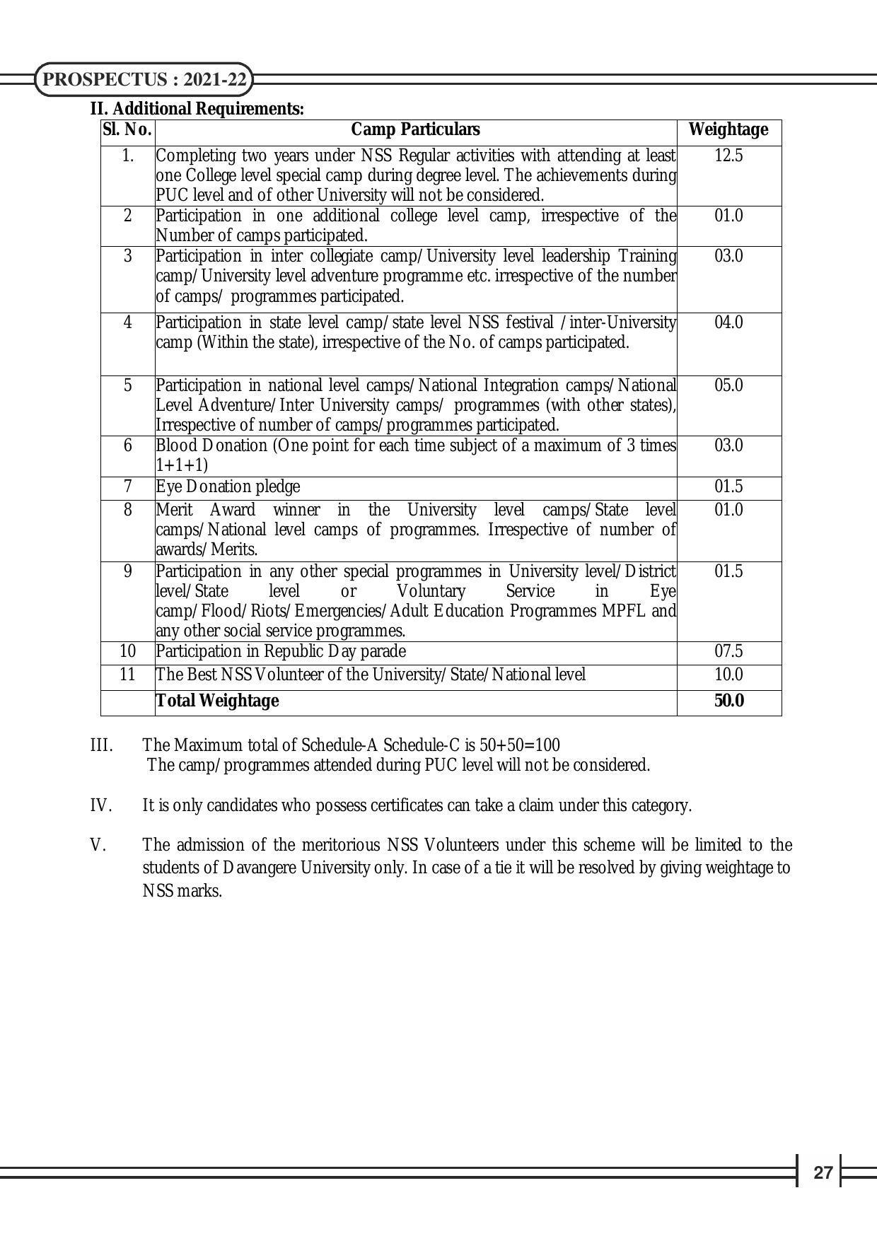 Davangere University, Davangere Admission Brochure 2021-22 - Page 29