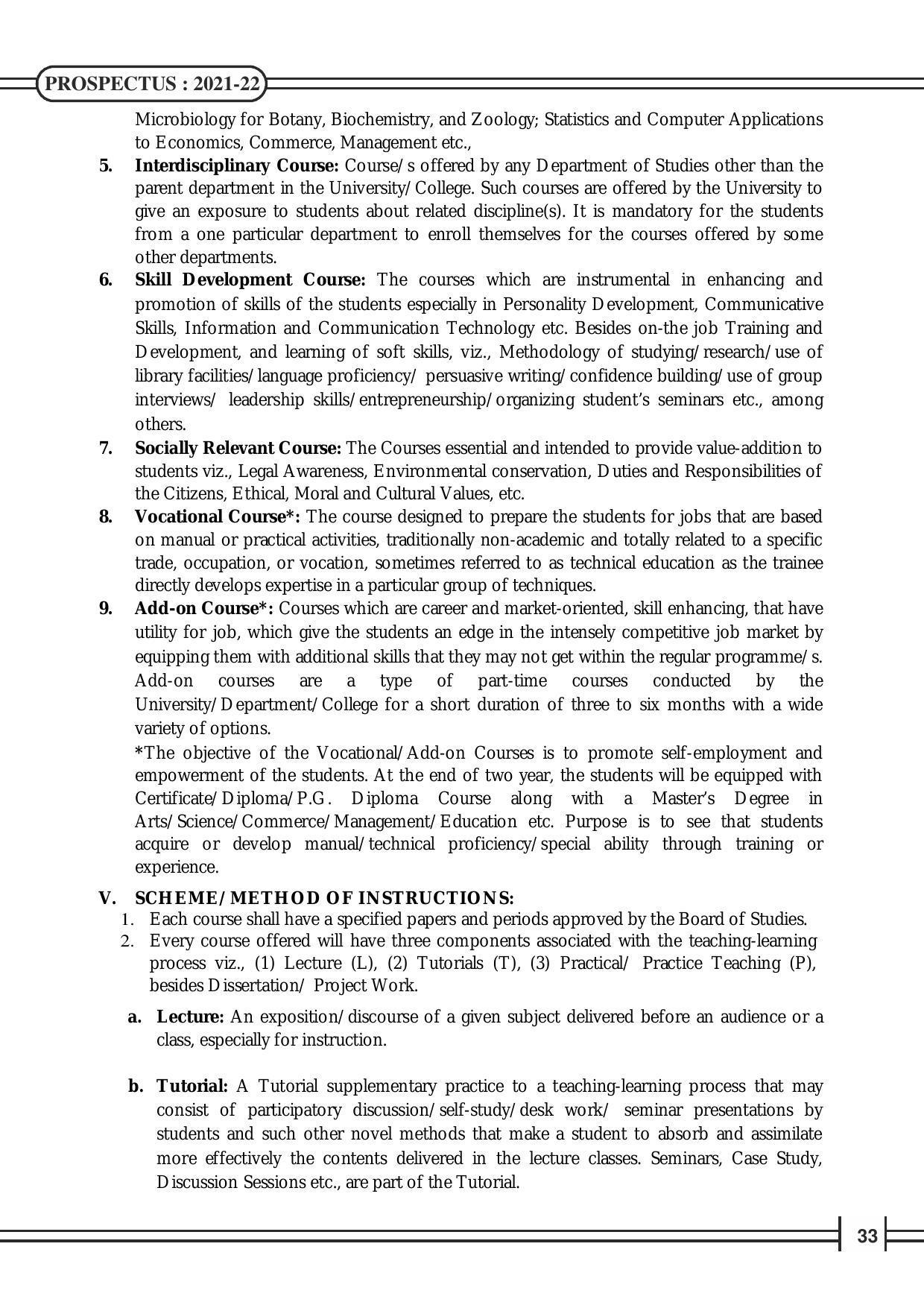 Davangere University, Davangere Admission Brochure 2021-22 - Page 35