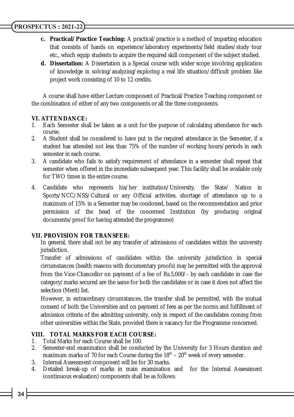 Davangere University, Davangere Admission Brochure 2021-22 - Page 36