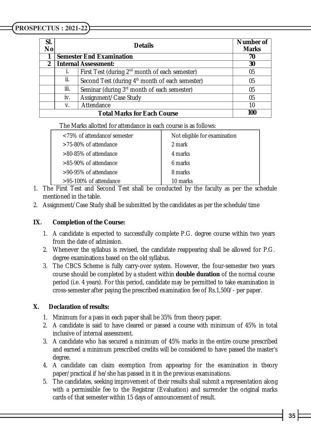 Davangere University, Davangere Admission Brochure 2021-22 - Page 37