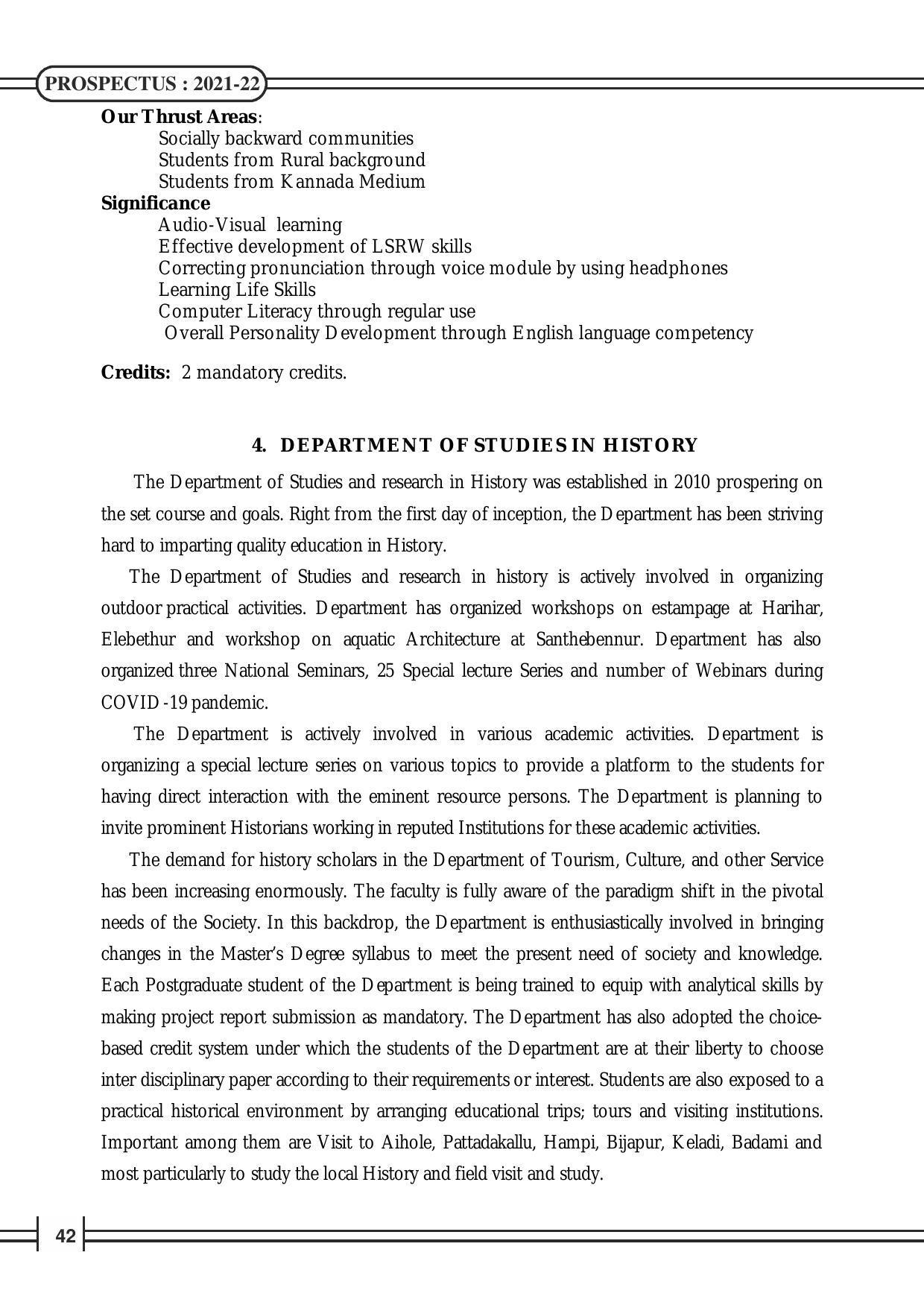 Davangere University, Davangere Admission Brochure 2021-22 - Page 44