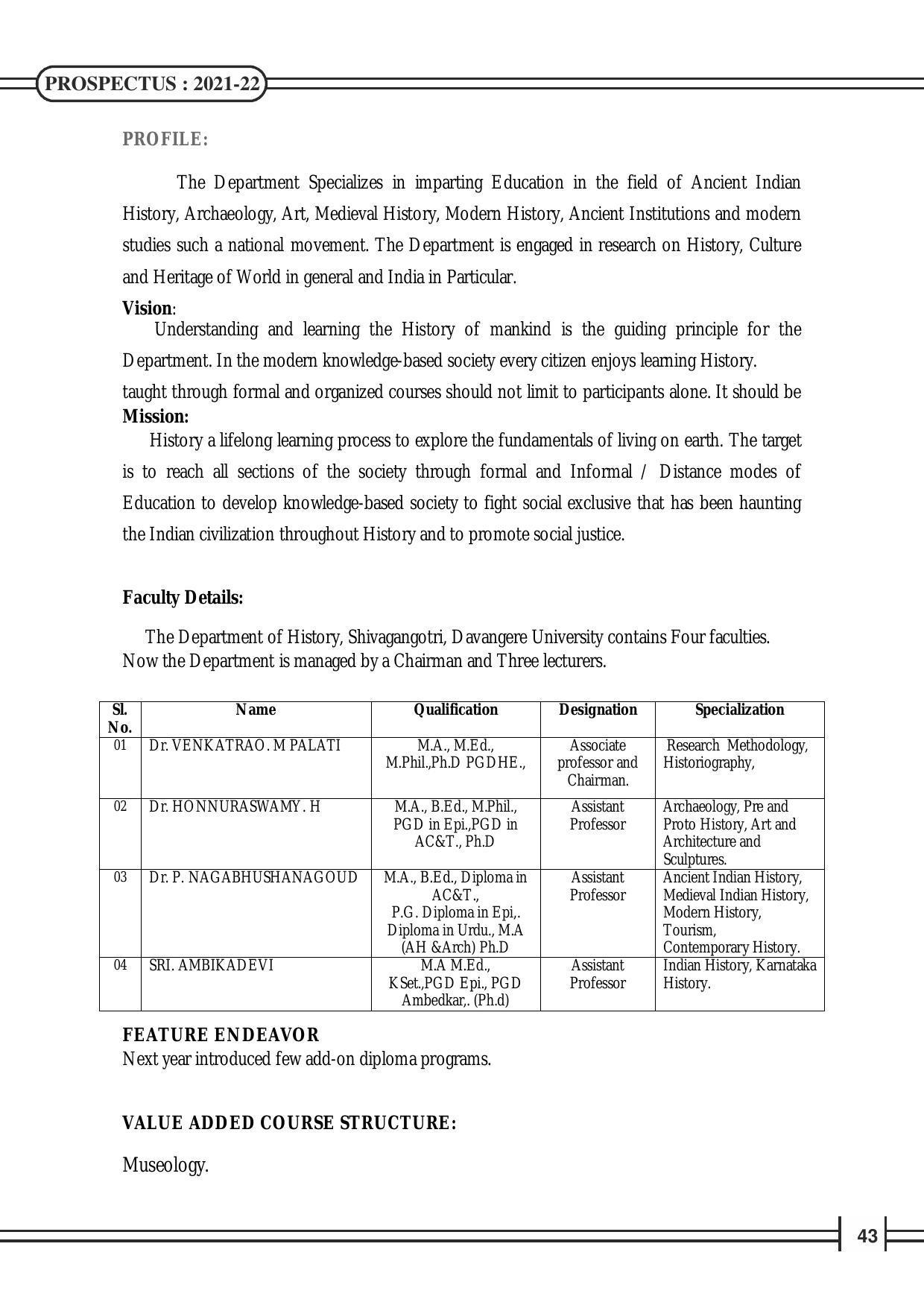 Davangere University, Davangere Admission Brochure 2021-22 - Page 45