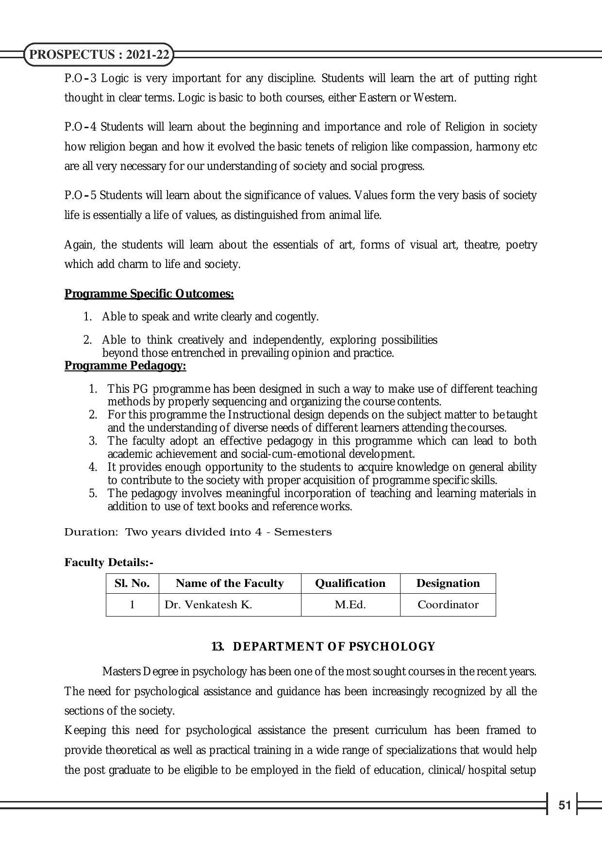 Davangere University, Davangere Admission Brochure 2021-22 - Page 53