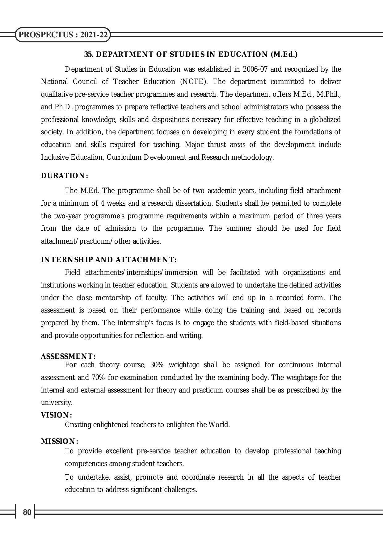 Davangere University, Davangere Admission Brochure 2021-22 - Page 82