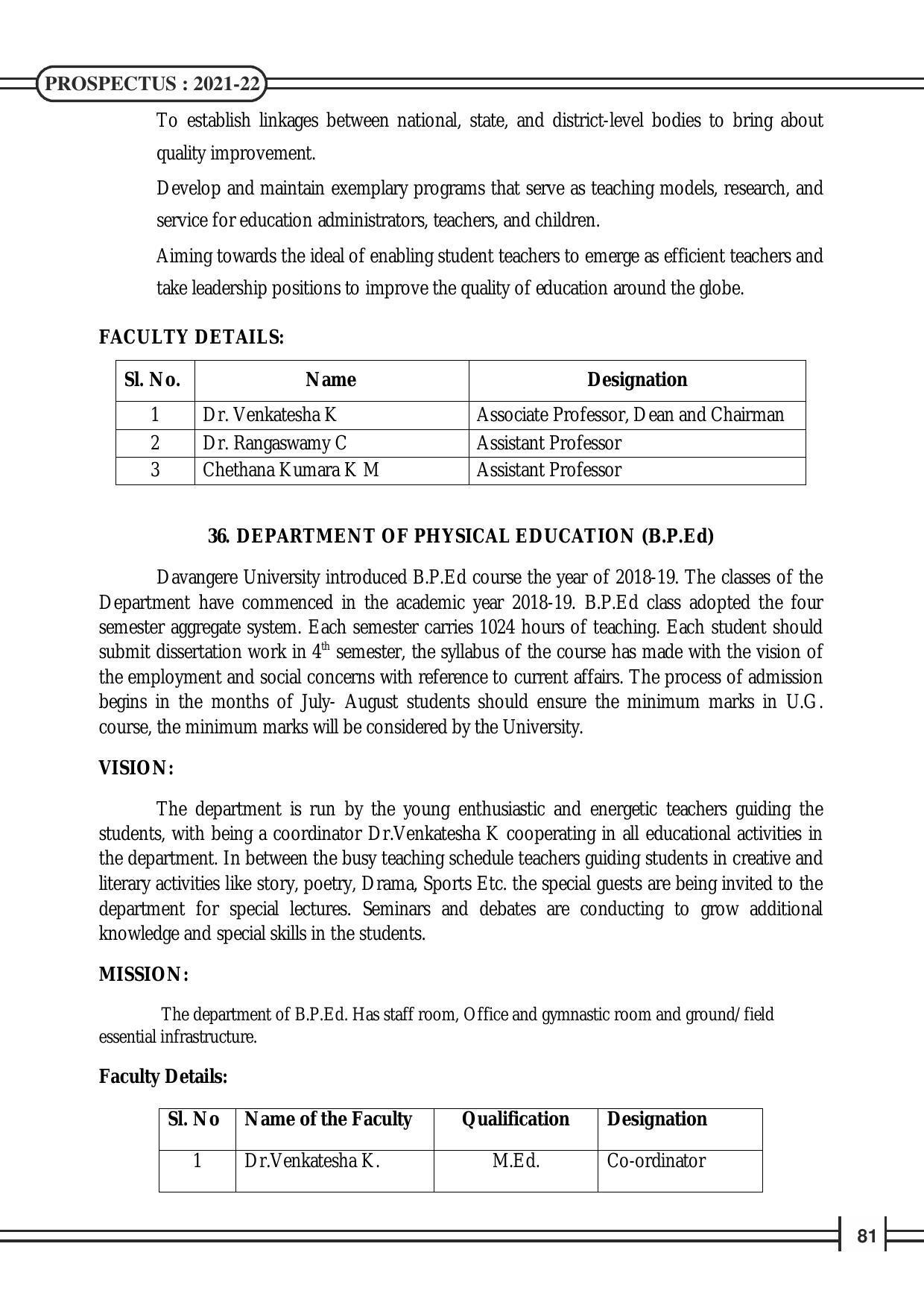 Davangere University, Davangere Admission Brochure 2021-22 - Page 83