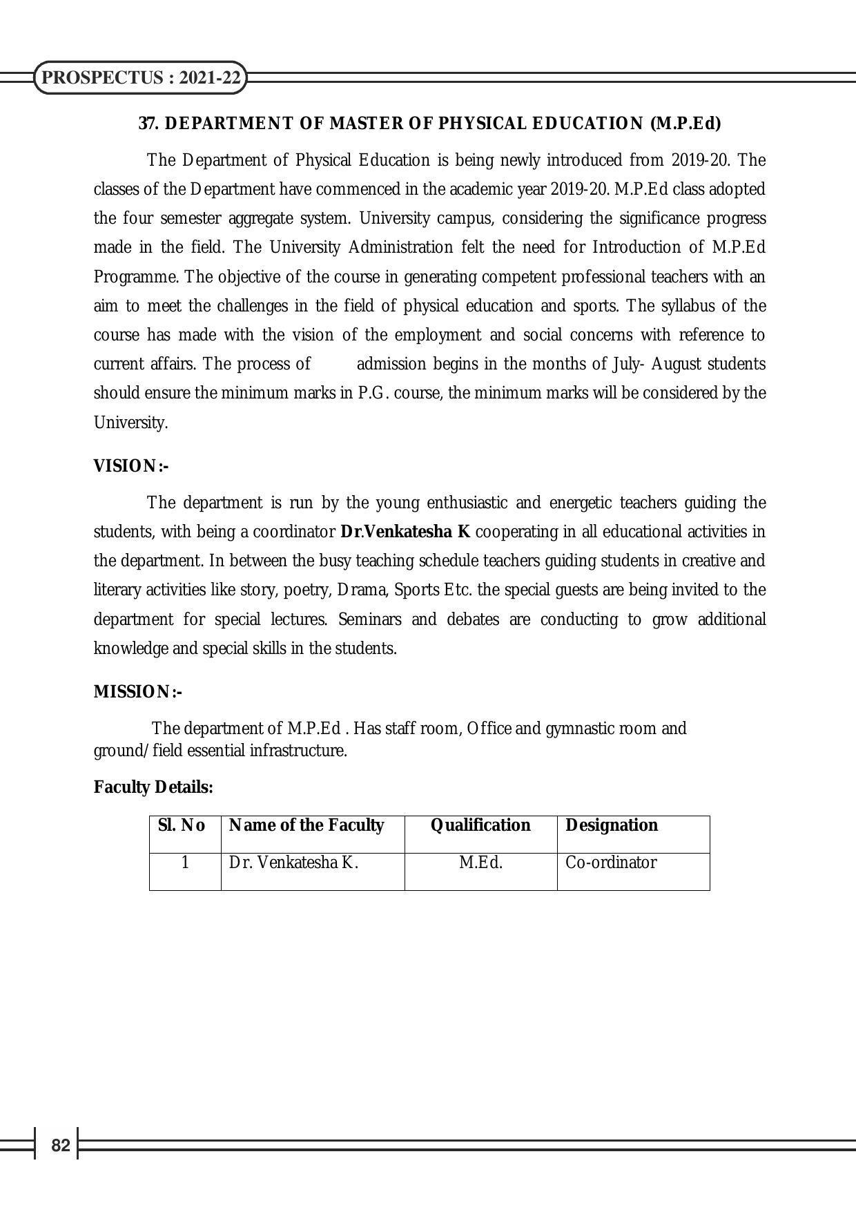Davangere University, Davangere Admission Brochure 2021-22 - Page 84