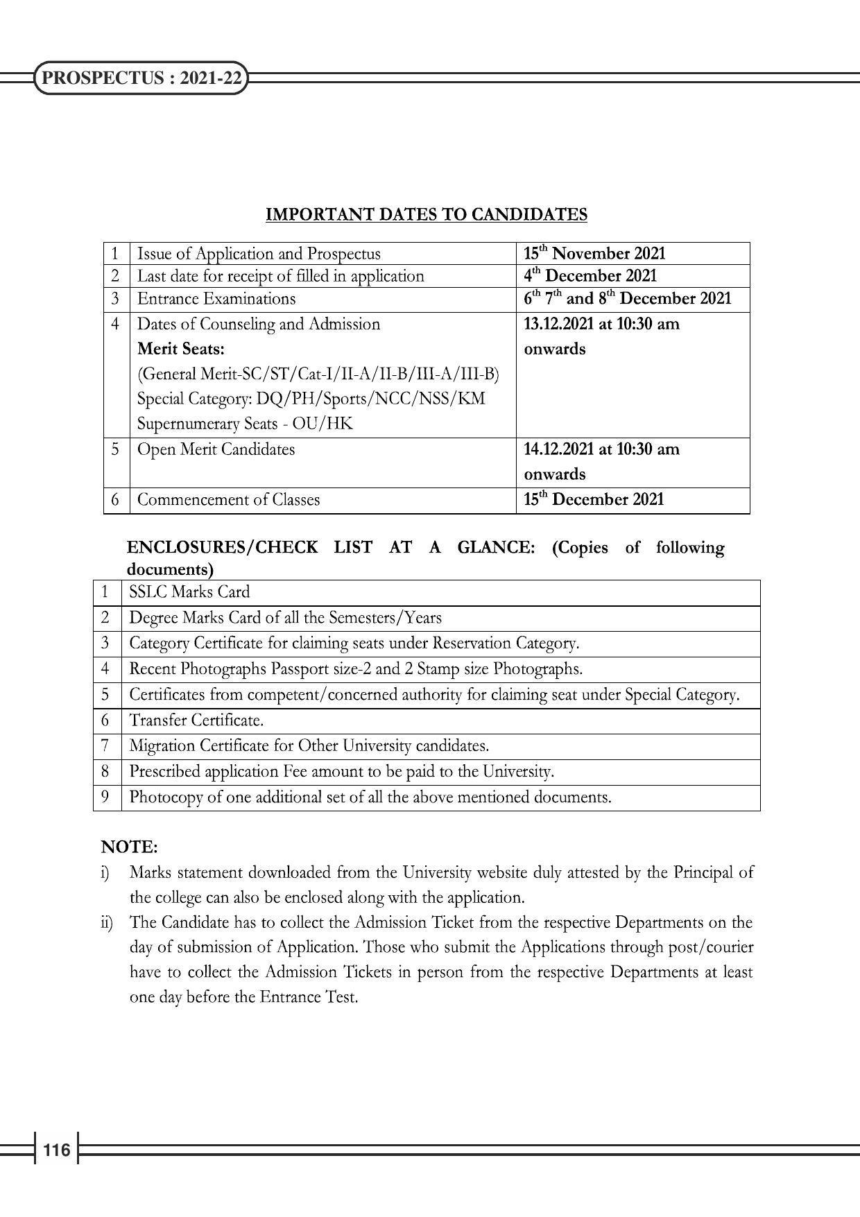Davangere University, Davangere Admission Brochure 2021-22 - Page 118