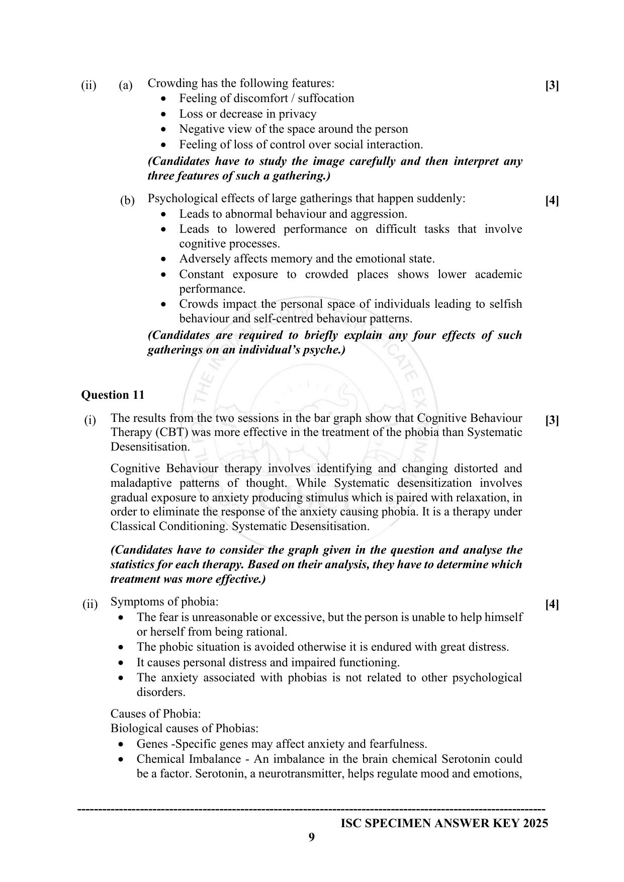 ISC Class 12 2025 PSYCHOLOGY (SQP & AK) Specimen Paper - Page 19