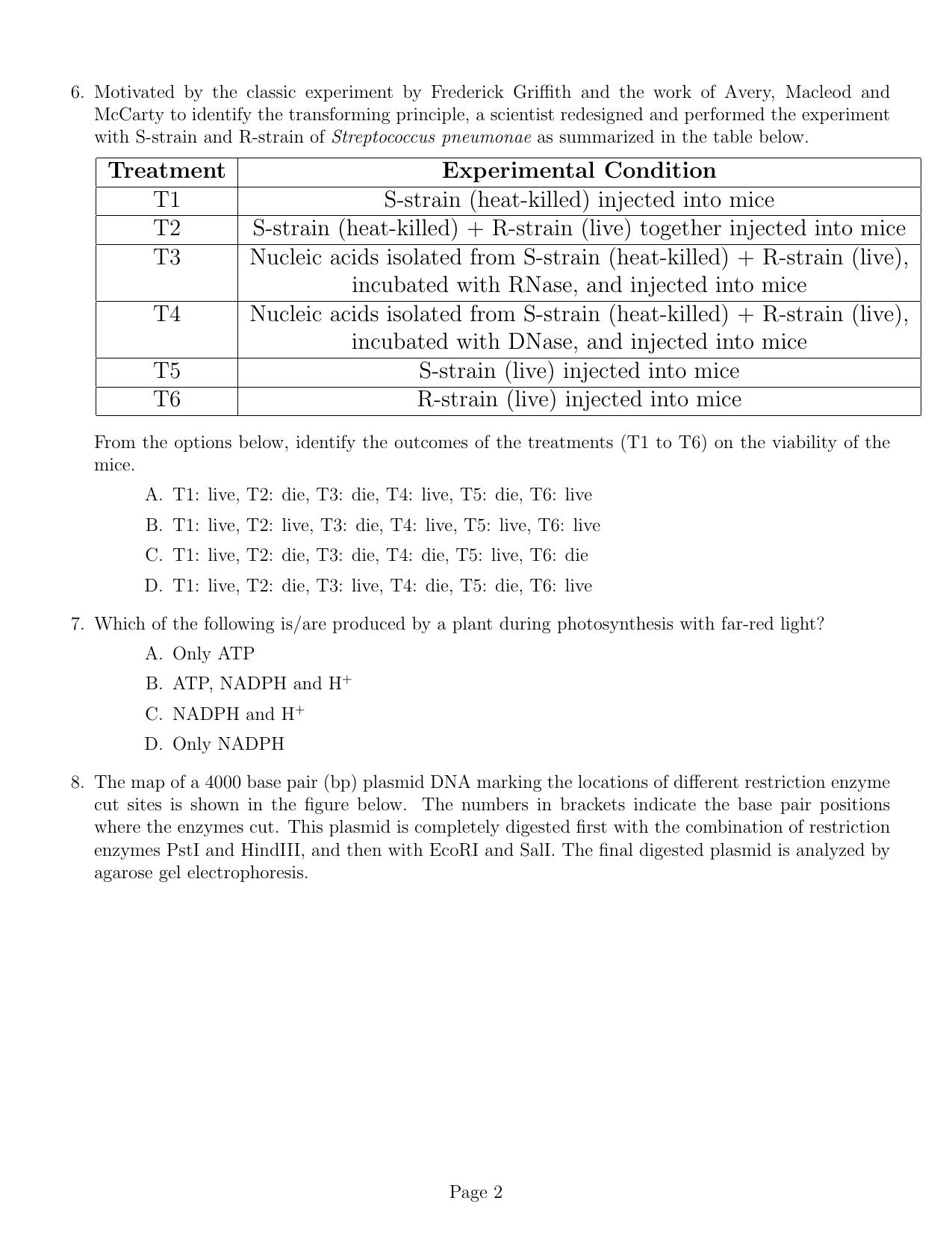 IISER Aptitude Test 2021 English Question Paper - Page 2