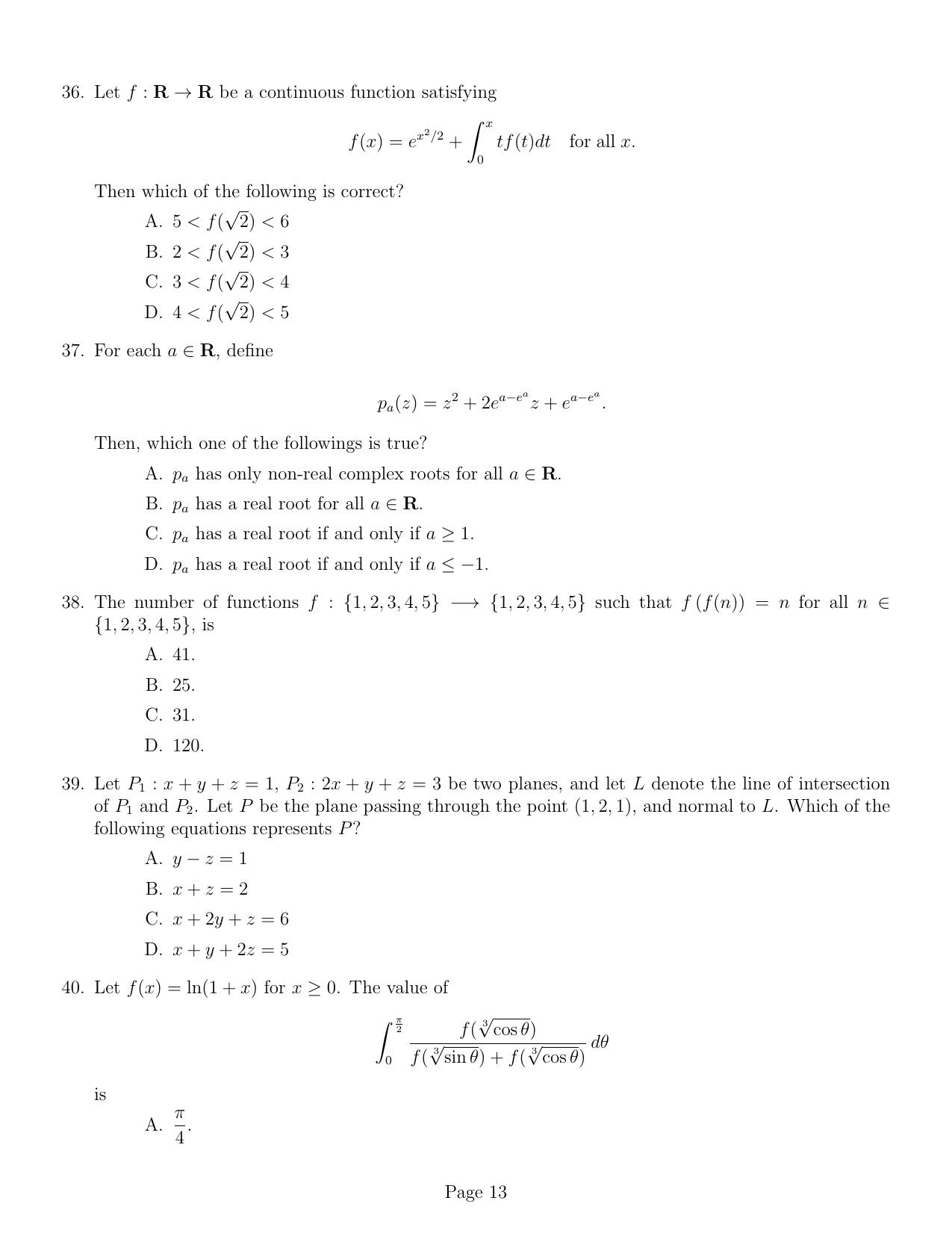 IISER Aptitude Test 2021 English Question Paper - Page 13