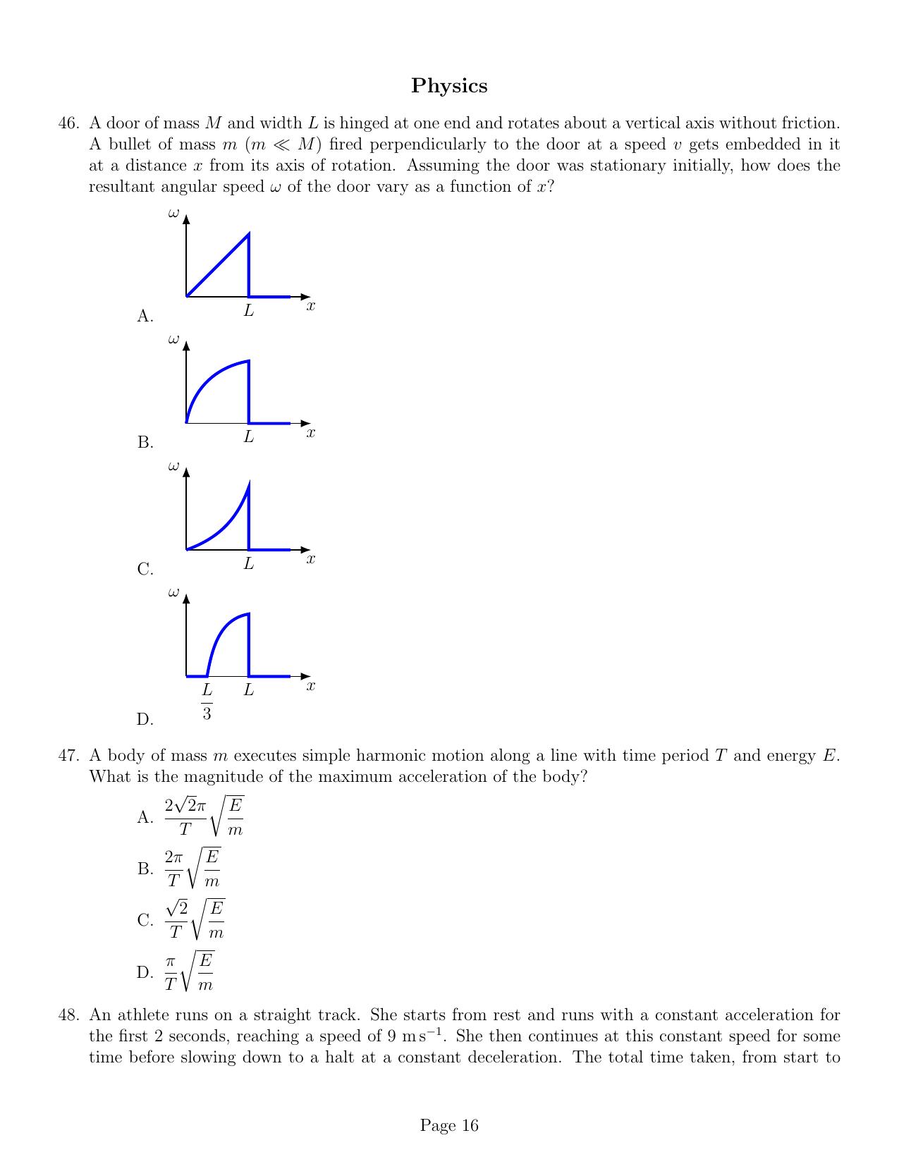 IISER Aptitude Test 2021 English Question Paper - Page 16