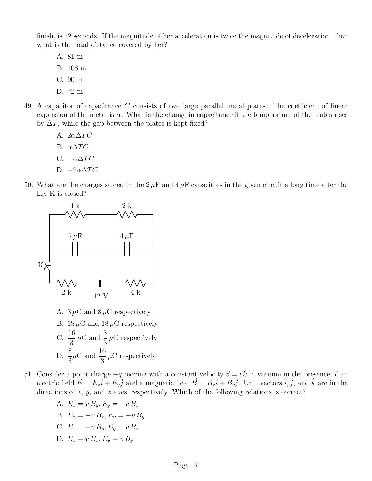IISER Aptitude Test 2021 English Question Paper - Page 17