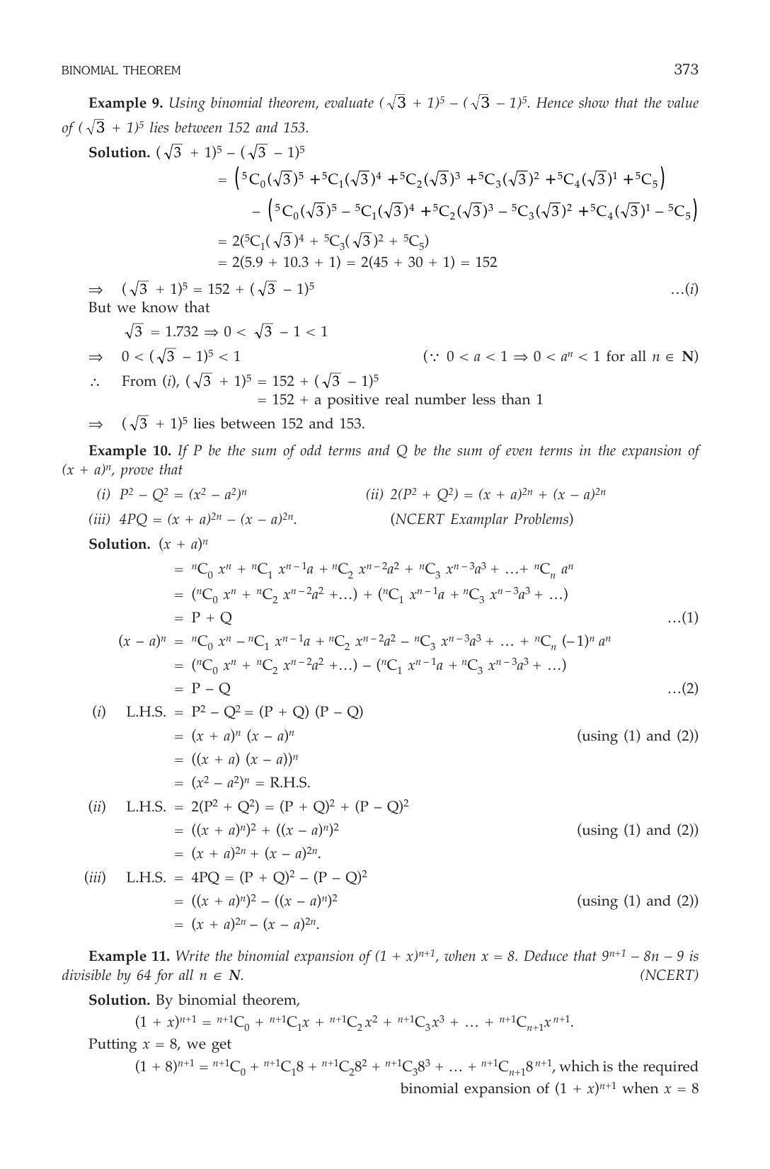 ML Aggarwal Class 11 Solutions: Binomial Theorem - Page 8