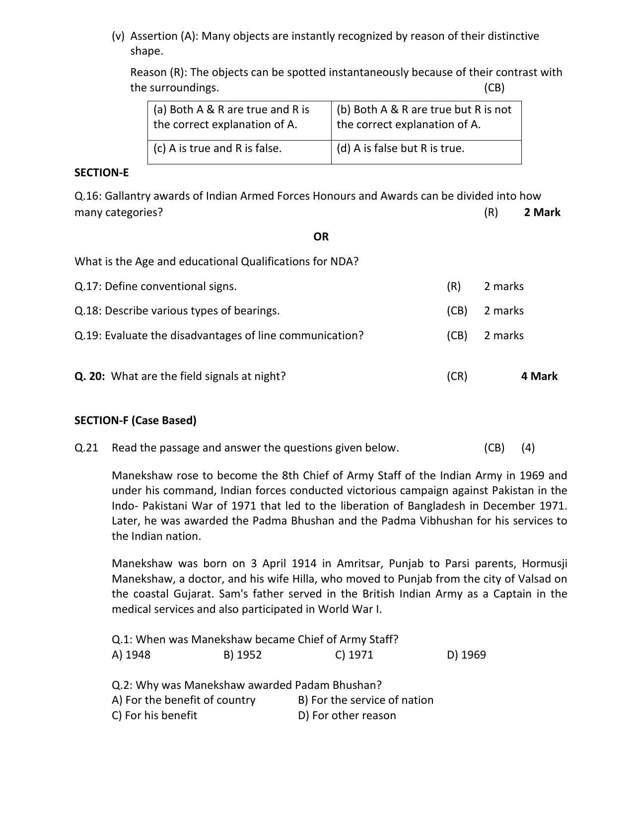 CBSE Class 10 NCC Sample Paper 2025 - Page 6