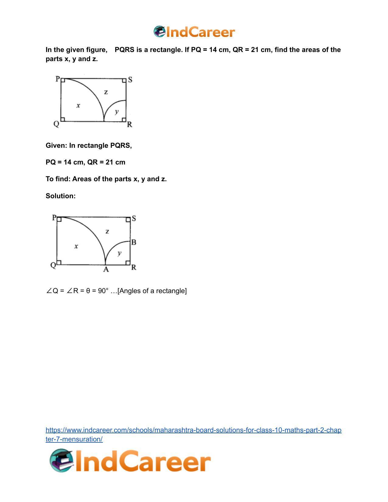 Maharashtra Board Solutions for Class 10-Maths (Part 2): Chapter 7- Mensuration - Page 33