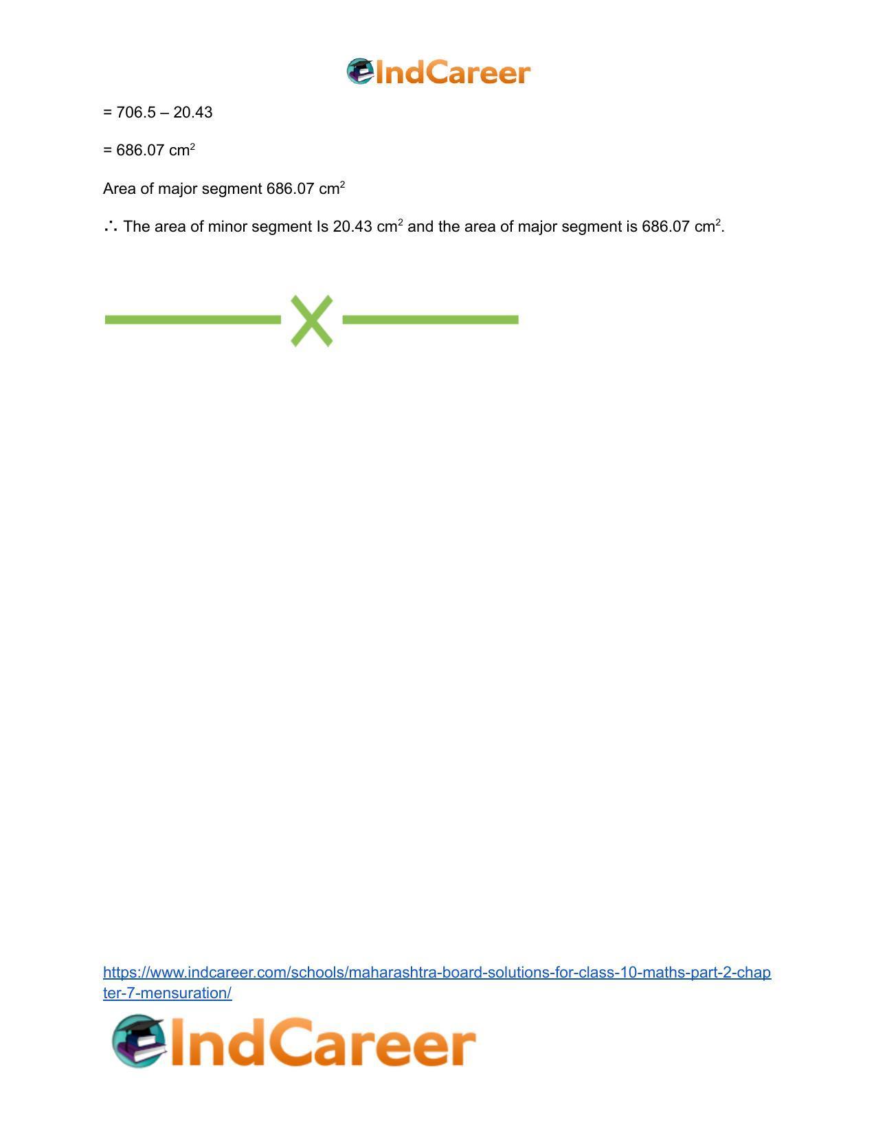 Maharashtra Board Solutions for Class 10-Maths (Part 2): Chapter 7- Mensuration - Page 48